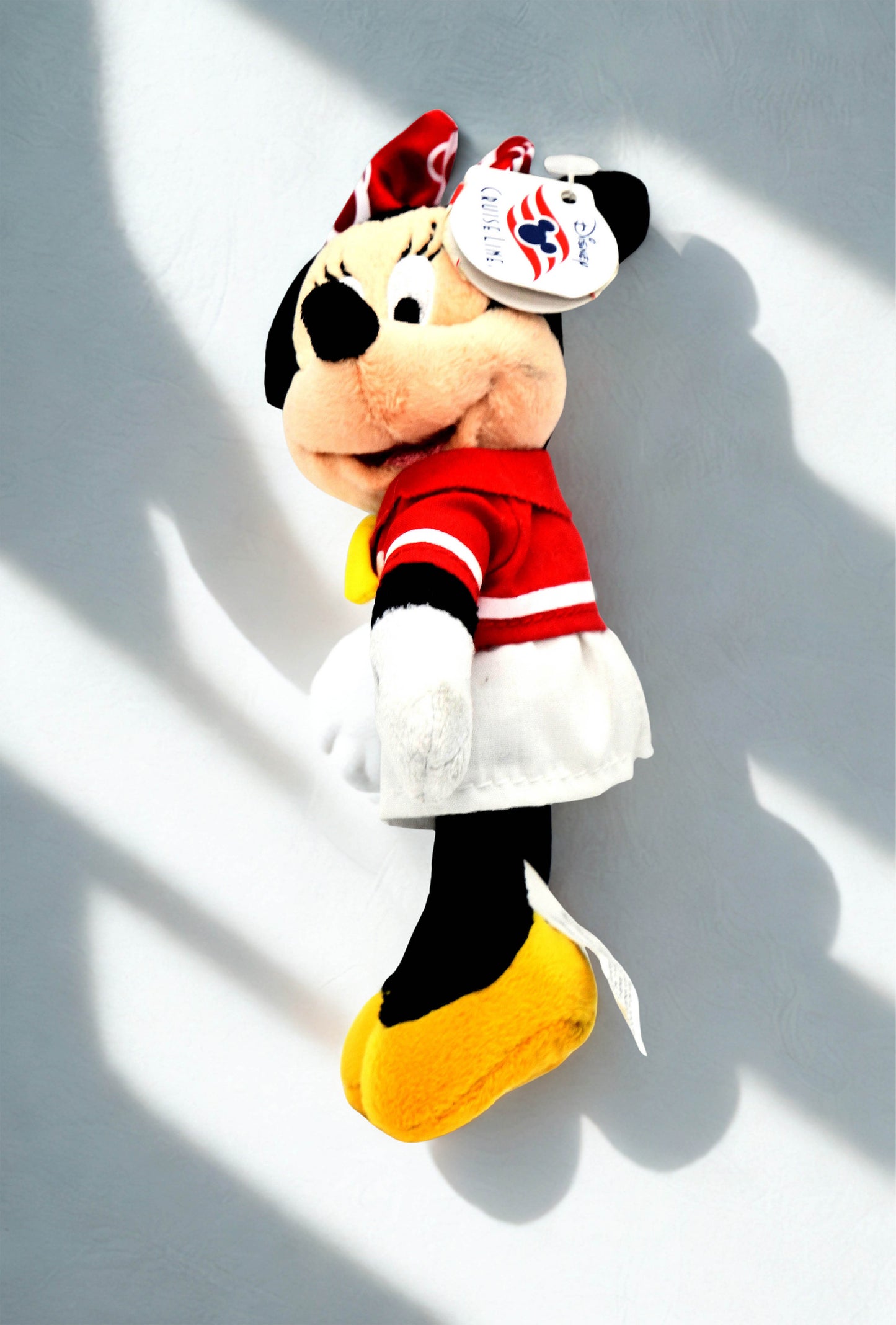 Disney Cruise Line Minnie Mouse Plush Doll Red Sailor Dress Stuffed Toy w/ Tag