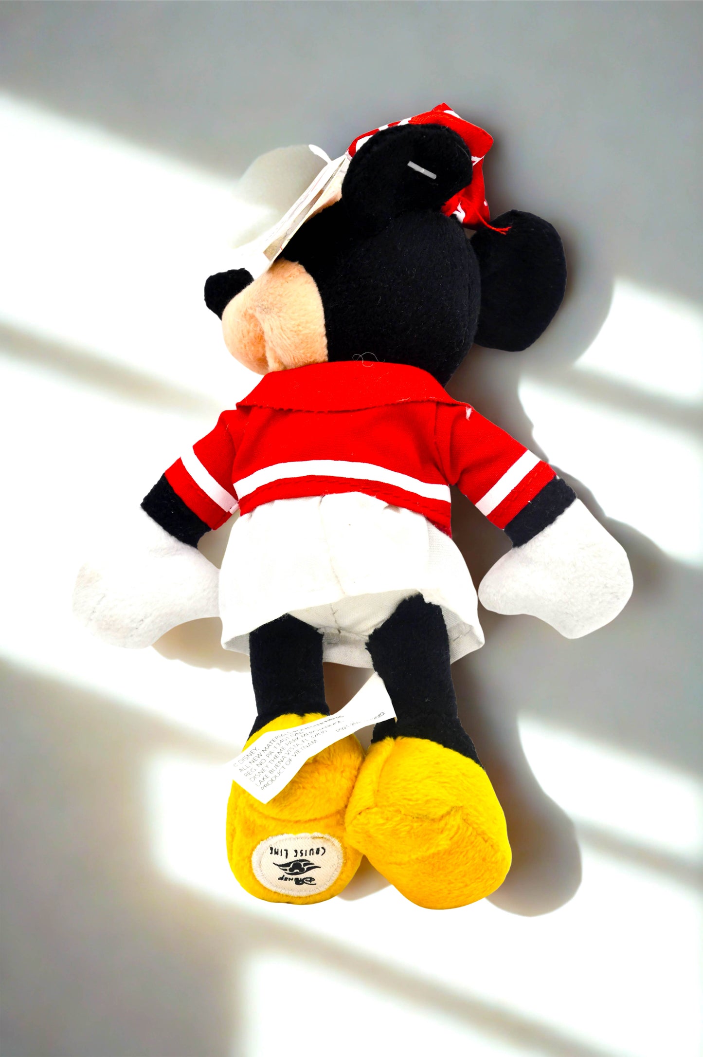 Disney Cruise Line Minnie Mouse Plush Doll Red Sailor Dress Stuffed Toy w/ Tag