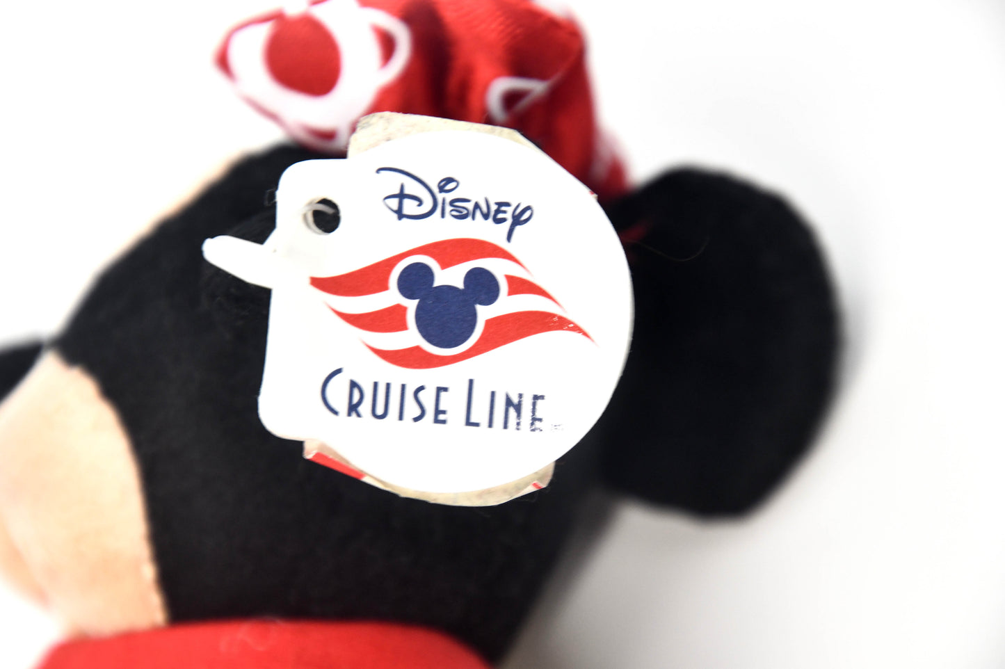 Disney Cruise Line Minnie Mouse Plush Doll Red Sailor Dress Stuffed Toy w/ Tag