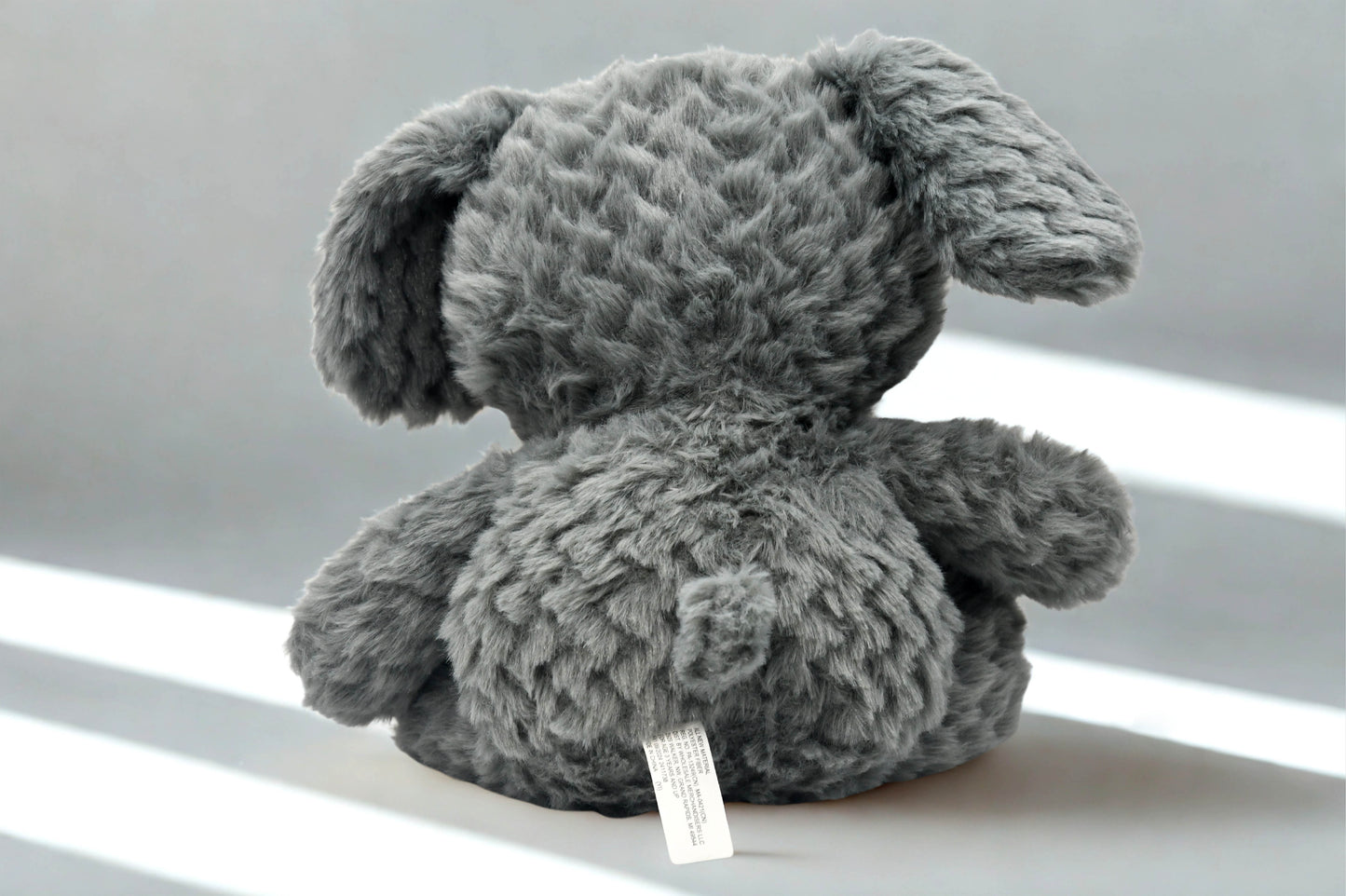 Gray Puppy Dog Plush Stuffed Animal Red Hearts Bow Valentine's Day w/ Hang Tag