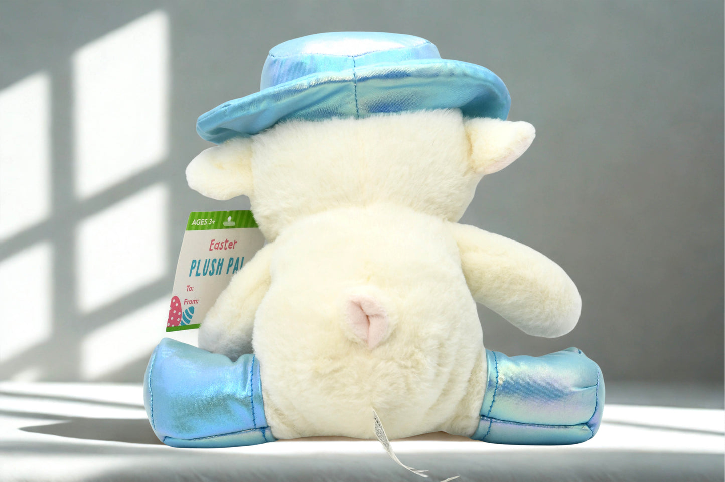 Kellytoy Plush Pal White Lamb Sheep Blue Hat Boots Stuffed Animal Plush NWT