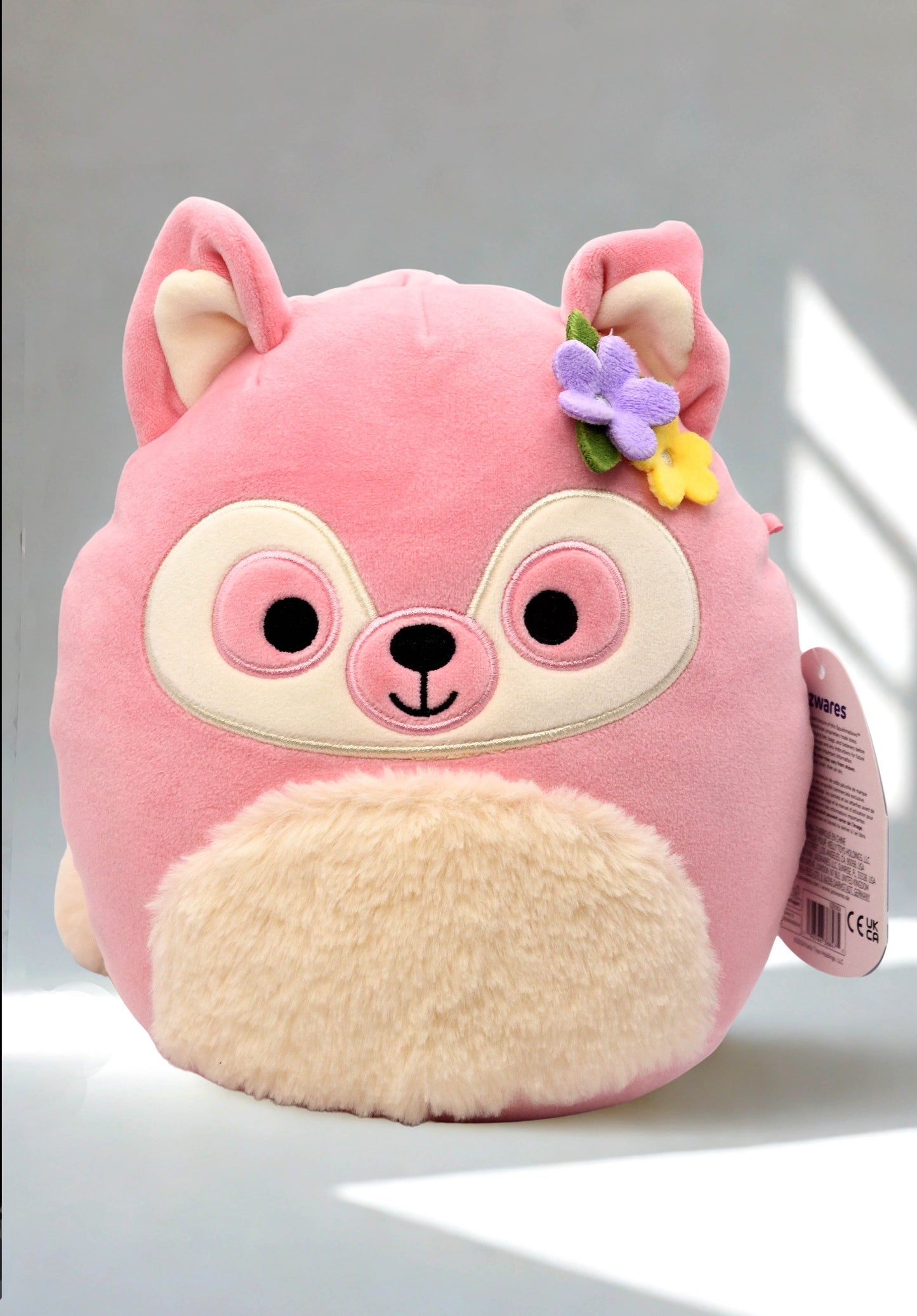 Original Squishmallows Ditty Pink Raccoon Plush 8" Kellytoy Jazwares NWT