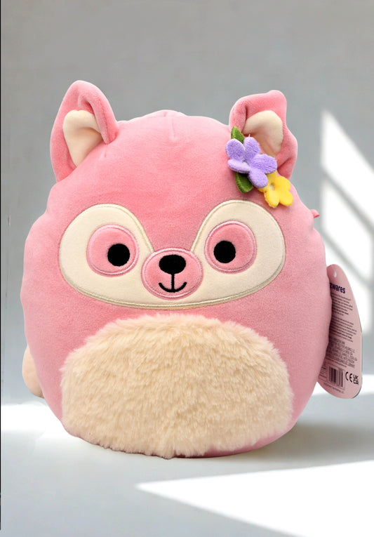 Original Squishmallows Ditty Pink Raccoon Plush 8" Kellytoy Jazwares NWT