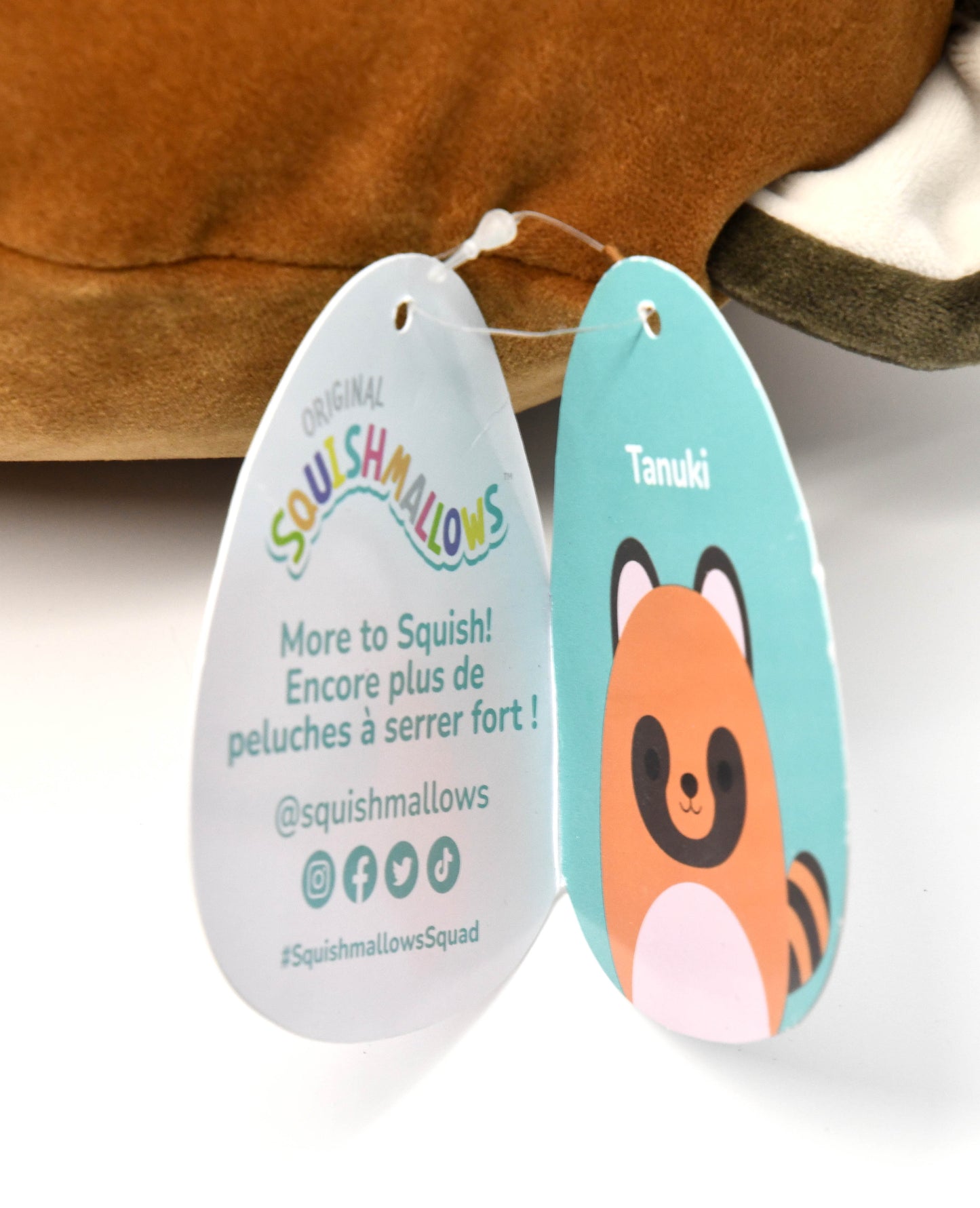 Original Squishmallows Tanuki Adopt Me Plush 8" Kellytoy Jazwares NWT