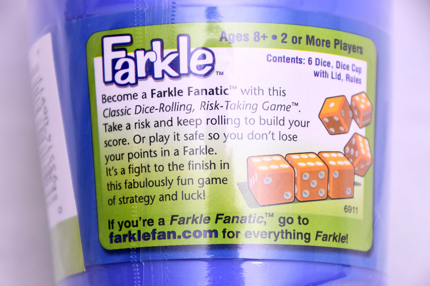 Farkle Classic Dice Game Travel Cup New Factory Sealed 6 Dice PlayMonster 2022