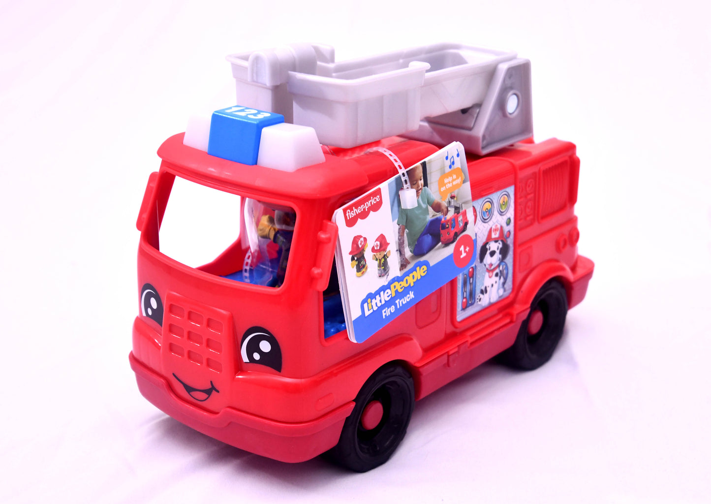 New Fisher-Price Little People Toddler Toy Fire Truck Musical Push-Along Vehicle w/ 2 Figures