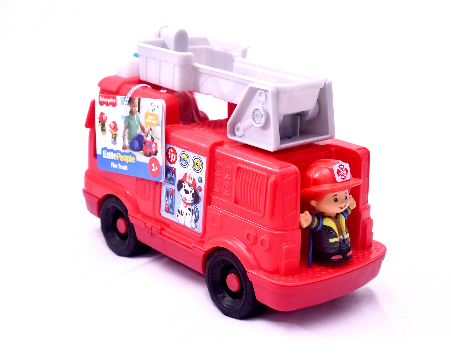 New Fisher-Price Little People Toddler Toy Fire Truck Musical Push-Along Vehicle w/ 2 Figures
