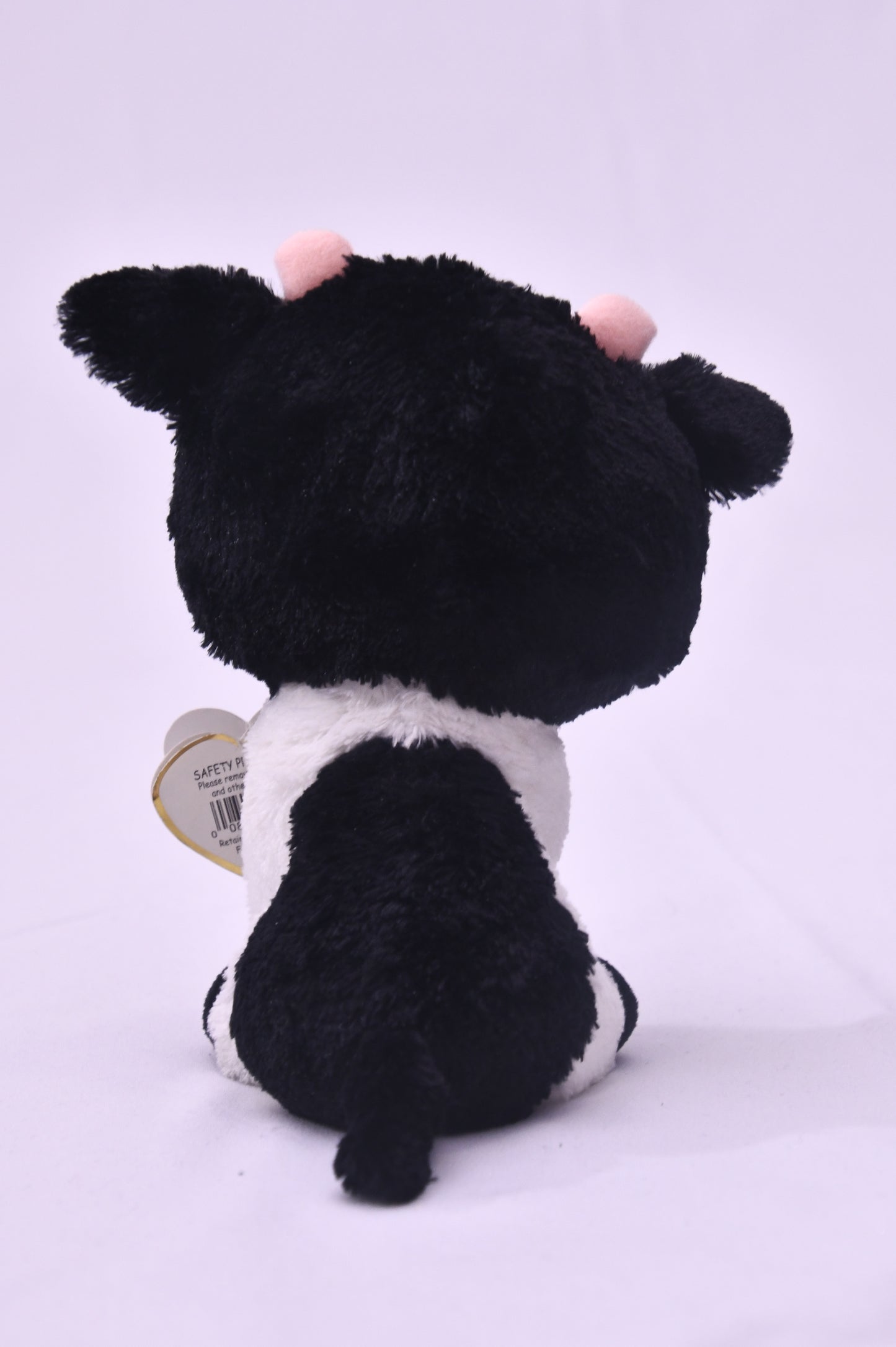 Ty Beanie Boos MooMoo Cow Plush Stuffed Animal Blue Glitter Eyes w/ Tag 6"