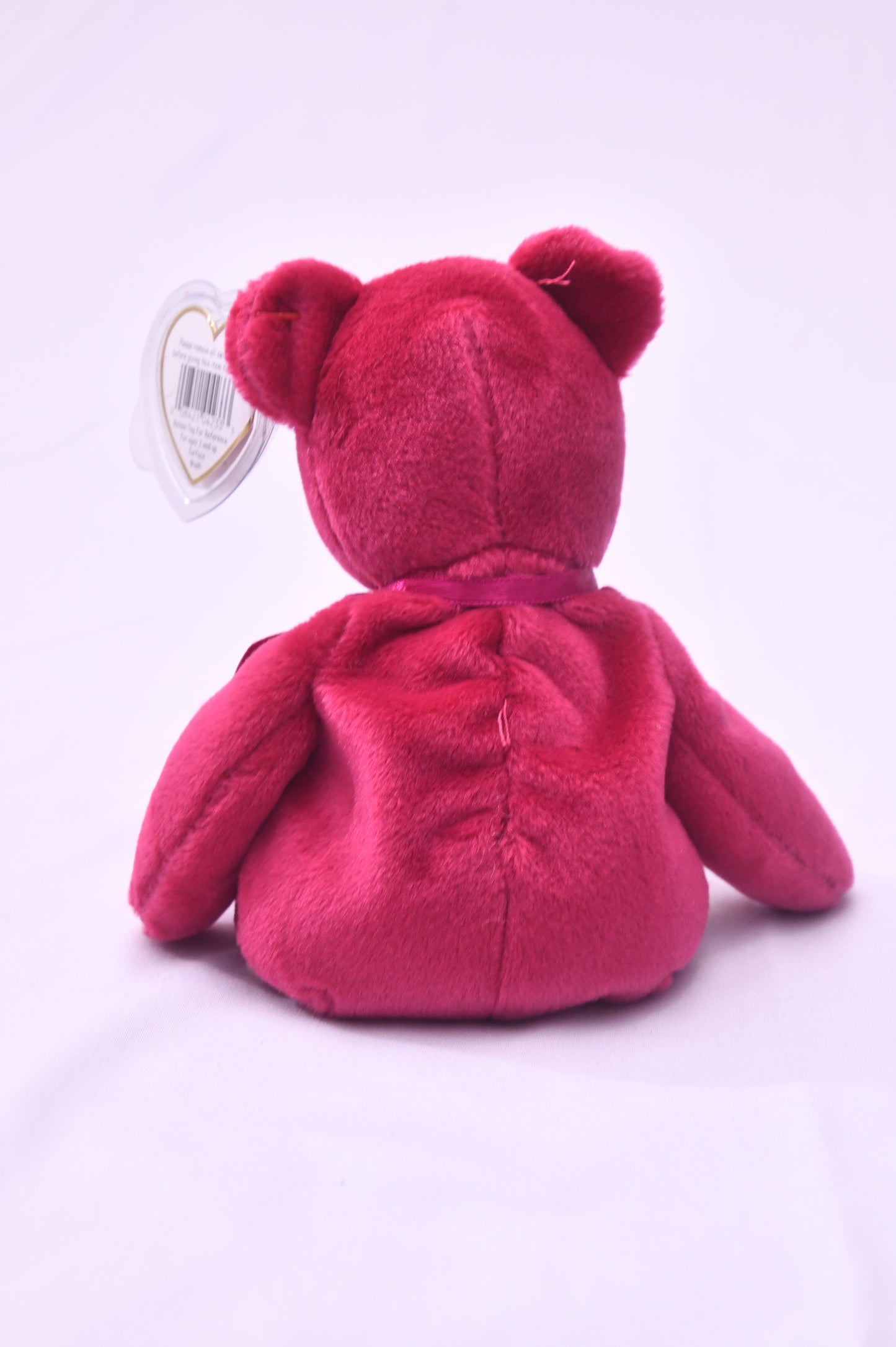 TY Beanie Baby Valentina Bear Plush White Heart w/ Tag Protector Original Valentine