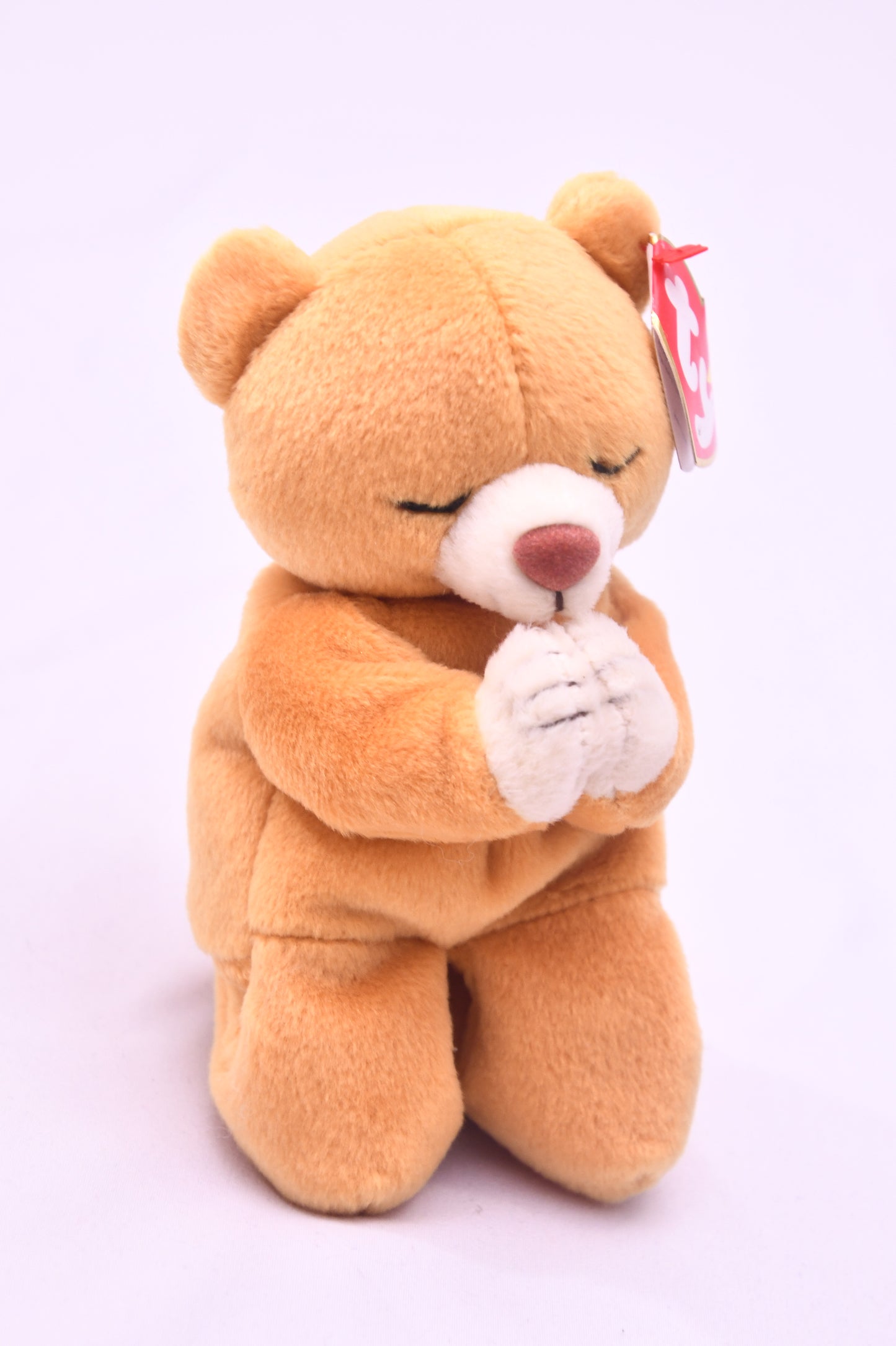 TY Beanie Baby Hope Praying Bear Plush Tan Stuffed Animal w/ Tag Vintage