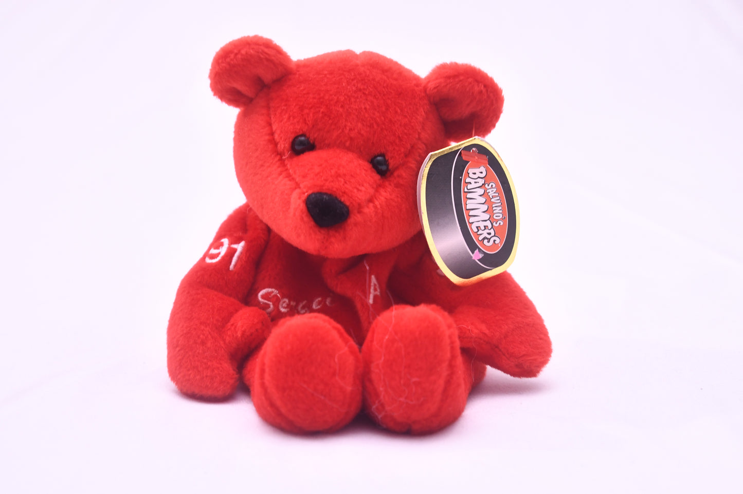 Salvino's Bammers Sergei Fedorov #91 Detroit Red Wings Plush Bear 1999 NWT NHLPA