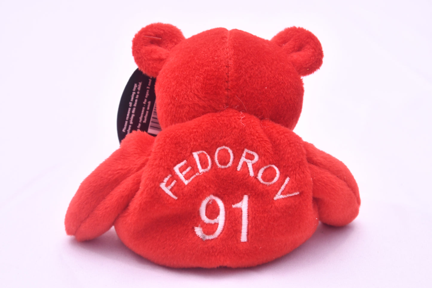 Salvino's Bammers Sergei Fedorov #91 Detroit Red Wings Plush Bear 1999 NWT NHLPA