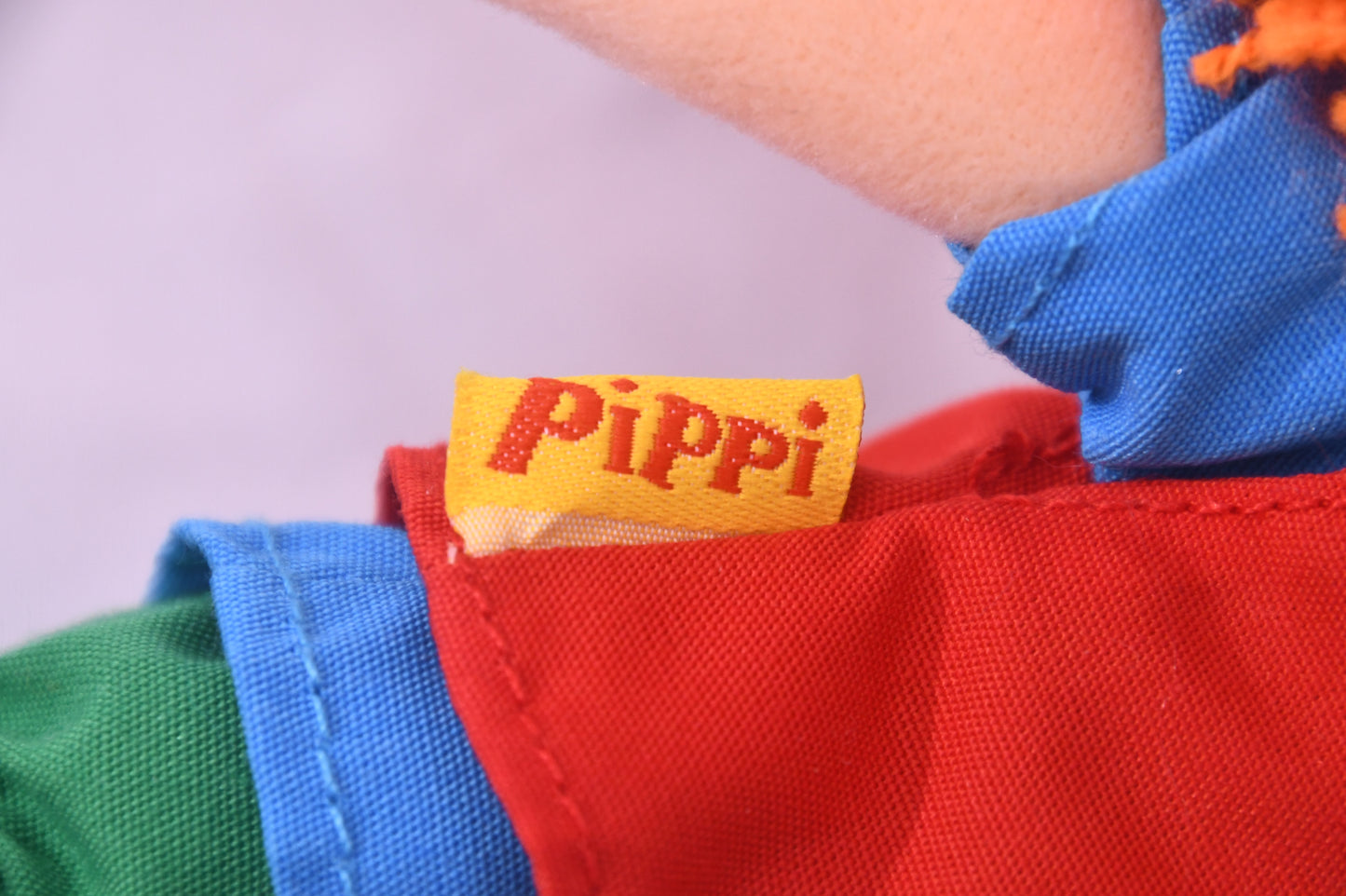 Pippi Longstocking Plush Doll 8" Soft Stuffed Toy NWT Orange Braids Astrid Lindgren