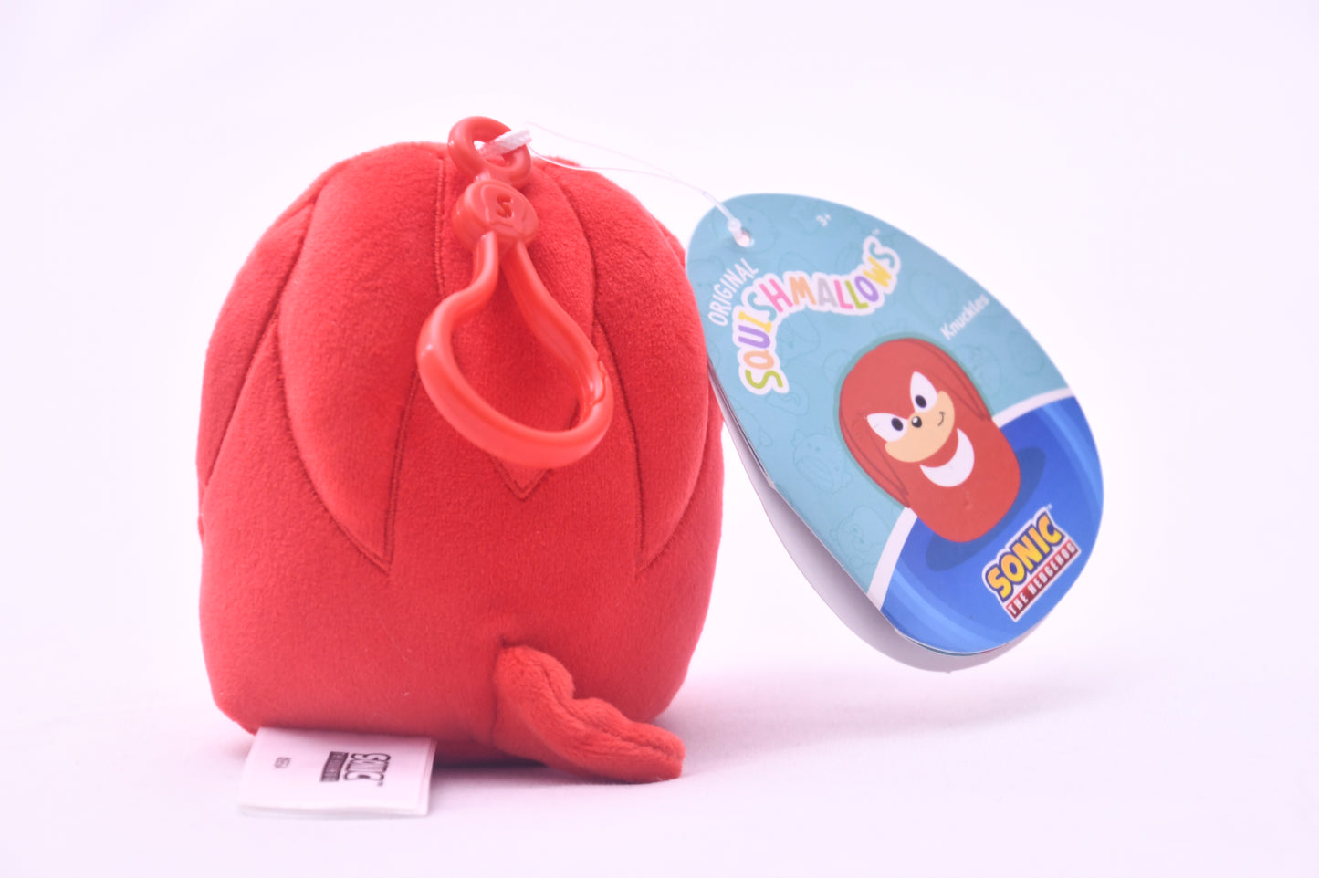 Squishmallows Sonic Knuckles Clip On Plush 3.5" Jazwares NWT Sega Clip Keychain