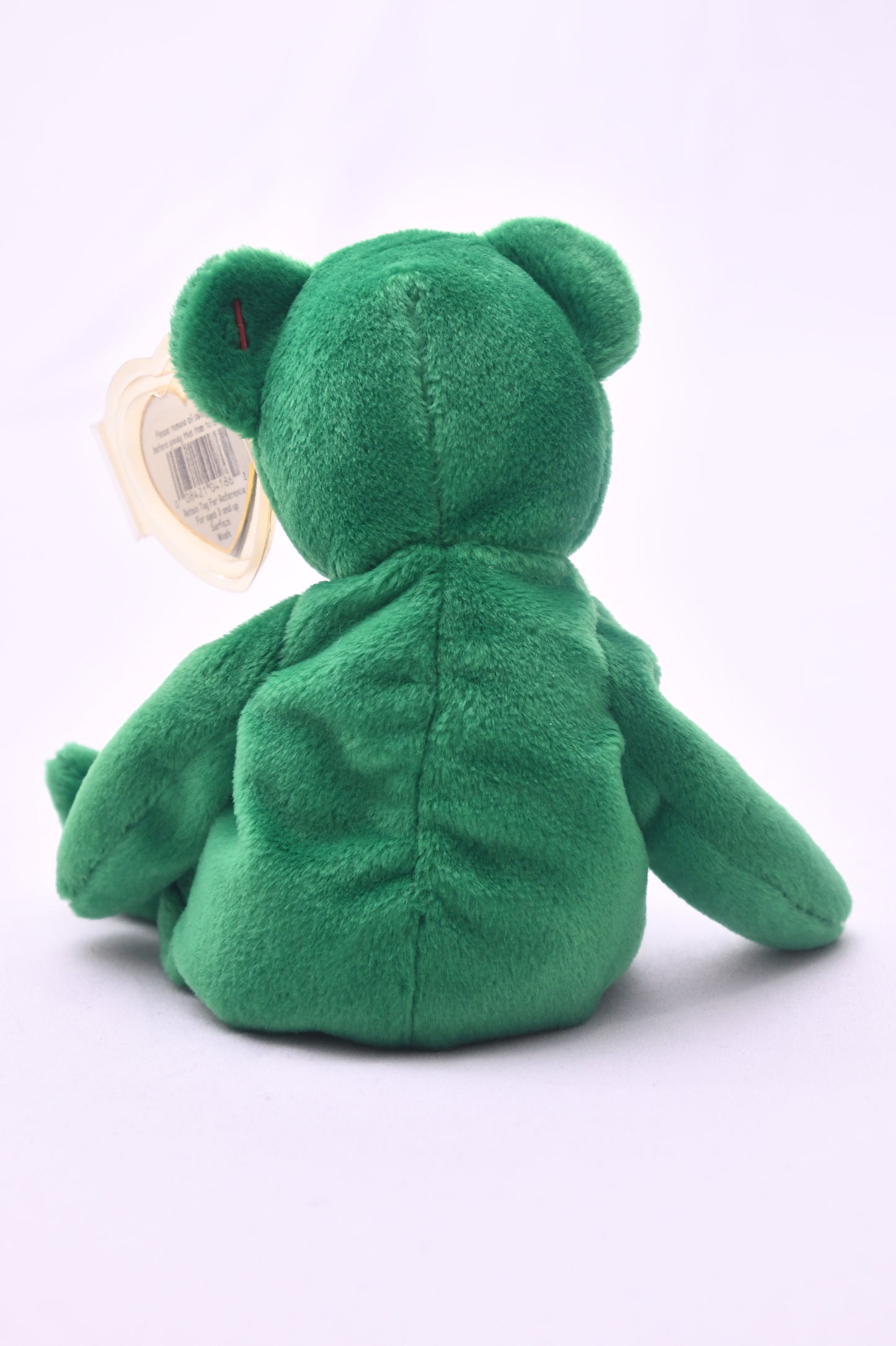 TY Beanie Baby Erin Green Bear Plush Shamrock St. Patrick's Day PVC Pellets NWT