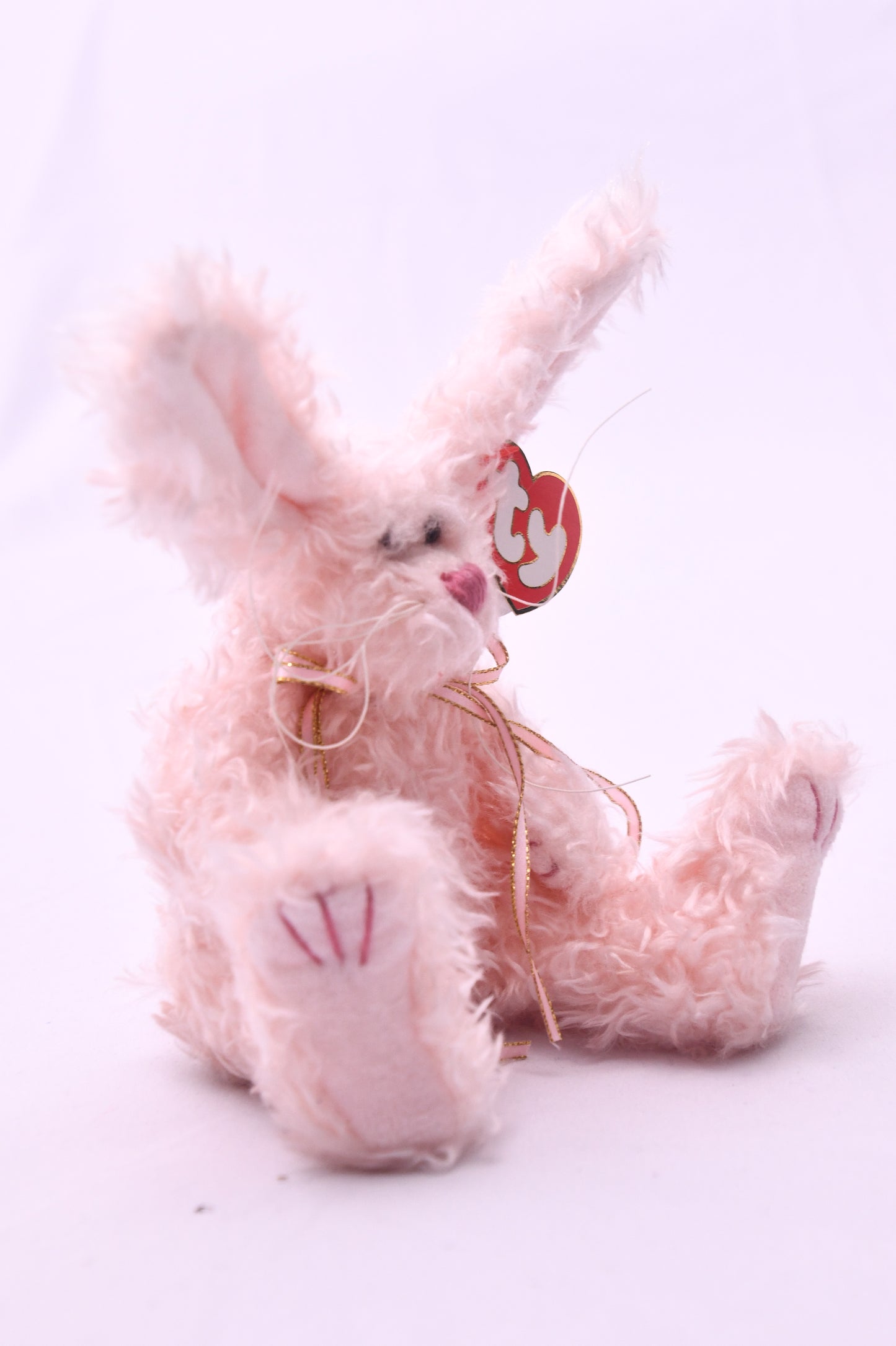 TY Attic Treasures Blush Pink Bunny Rabbit Plush Stuffed Animal NWT Collectible