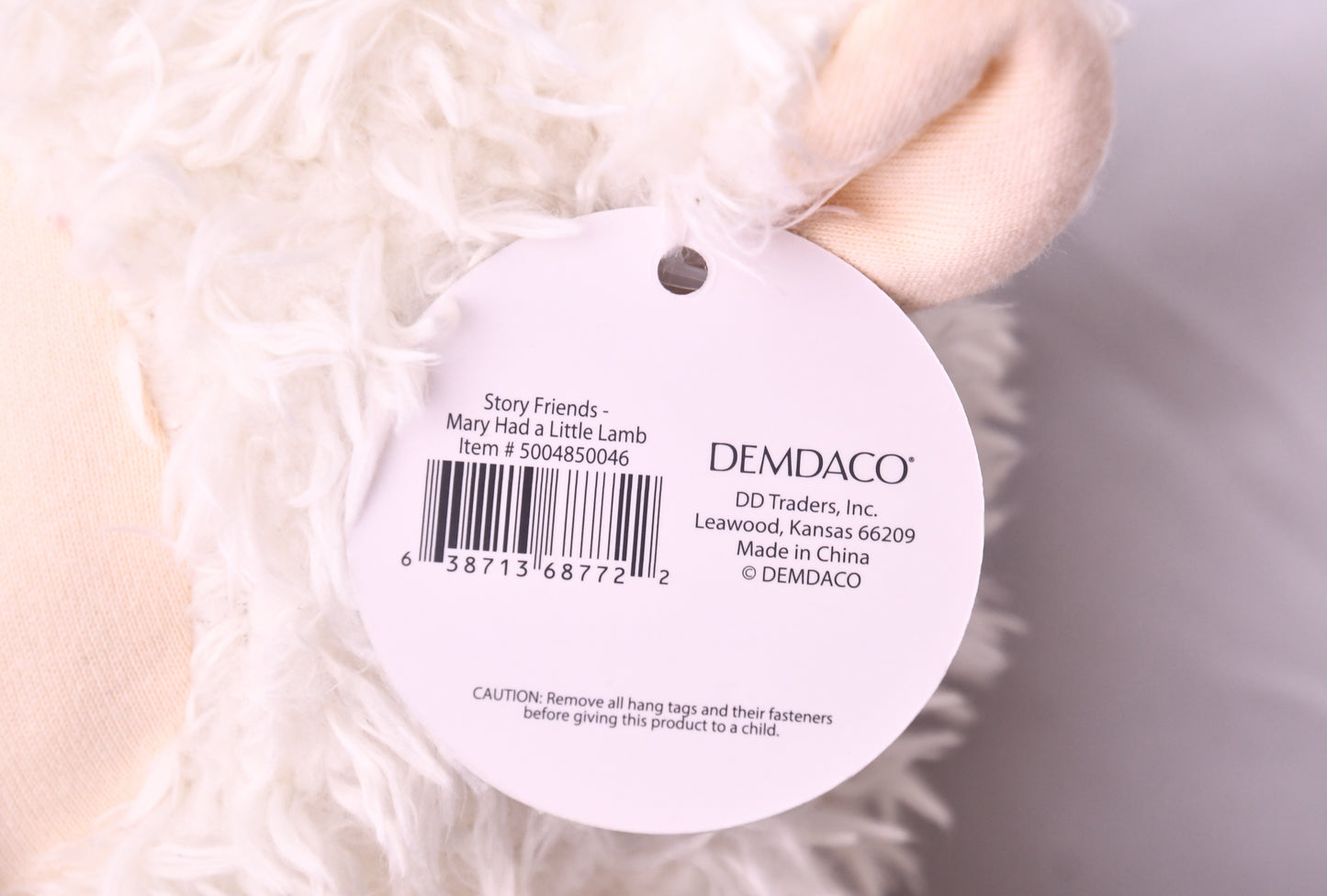 DEMDACO Story Friends Mary Had a Little Lamb Plush Stuffed Animal Interactive Soft Book NWT