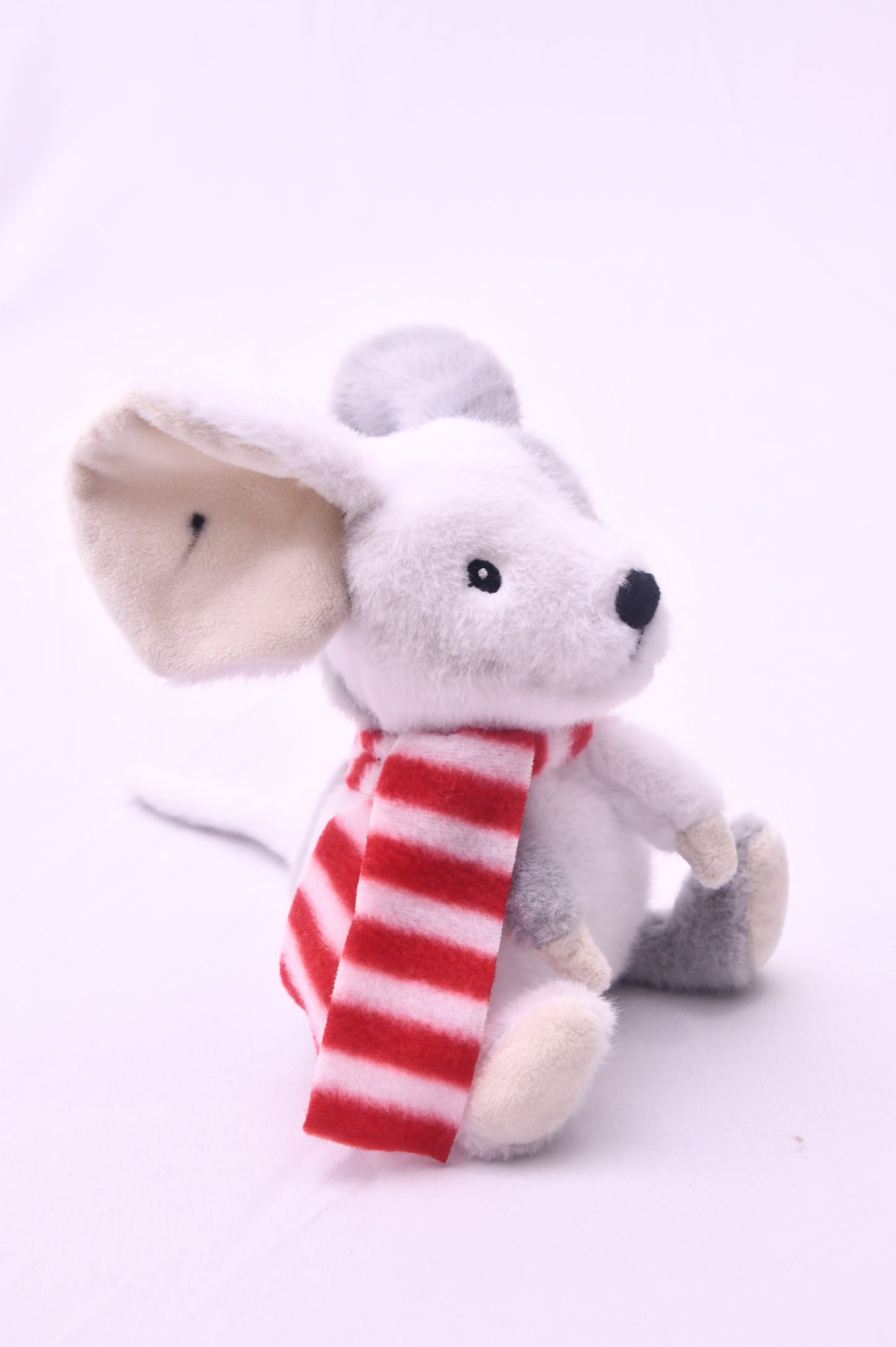 GiggleScape Gray Mouse Plush Stuffed Animal Red White Scarf Target NWT Soft Toy