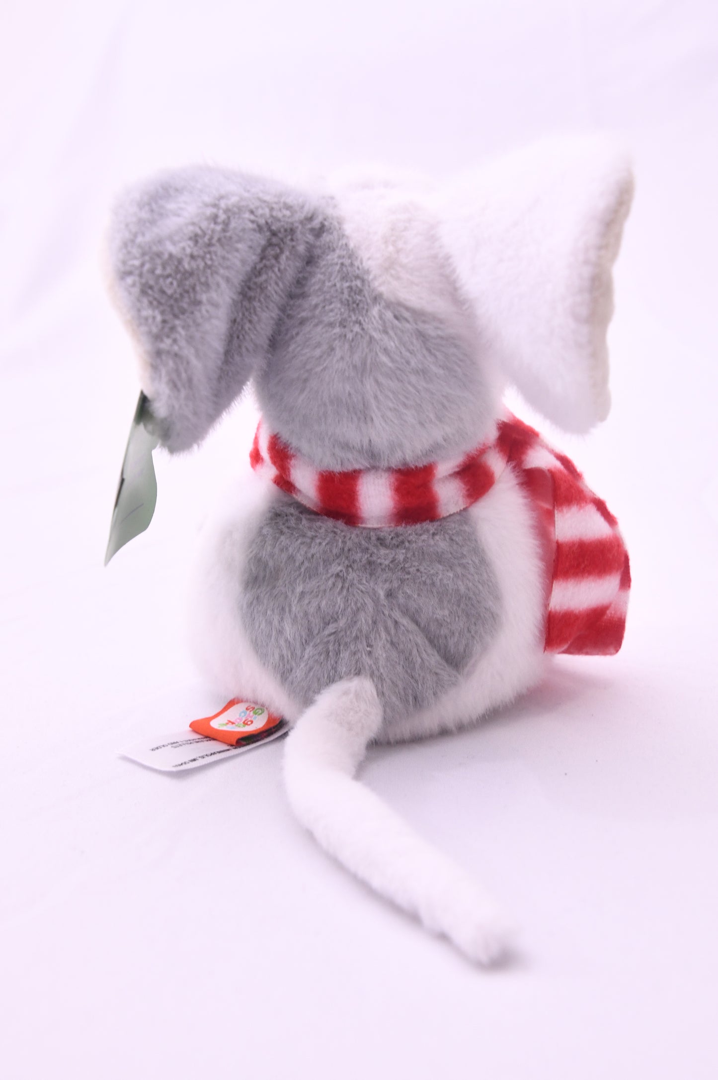 GiggleScape Gray Mouse Plush Stuffed Animal Red White Scarf Target NWT Soft Toy