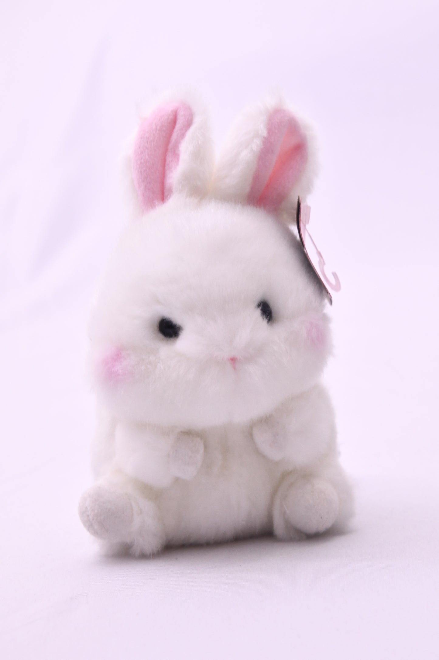 Aurora White Bunny Rabbit Plush Stuffed Animal Pink Ears Soft Toy NWT 8"