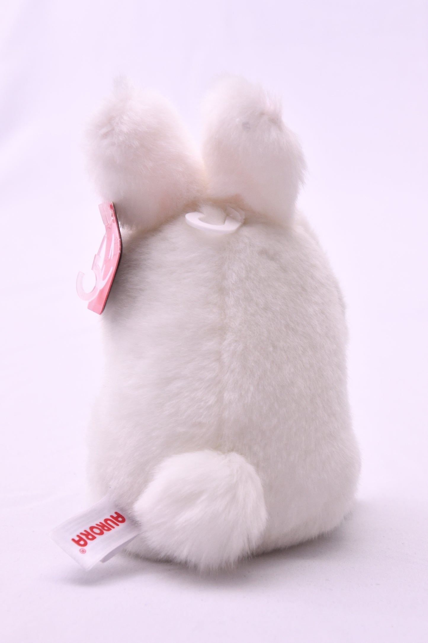 Aurora White Bunny Rabbit Plush Stuffed Animal Pink Ears Soft Toy NWT 8"