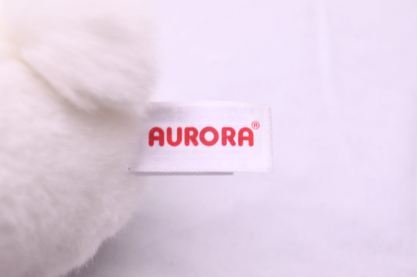 Aurora White Bunny Rabbit Plush Stuffed Animal Pink Ears Soft Toy NWT 8"
