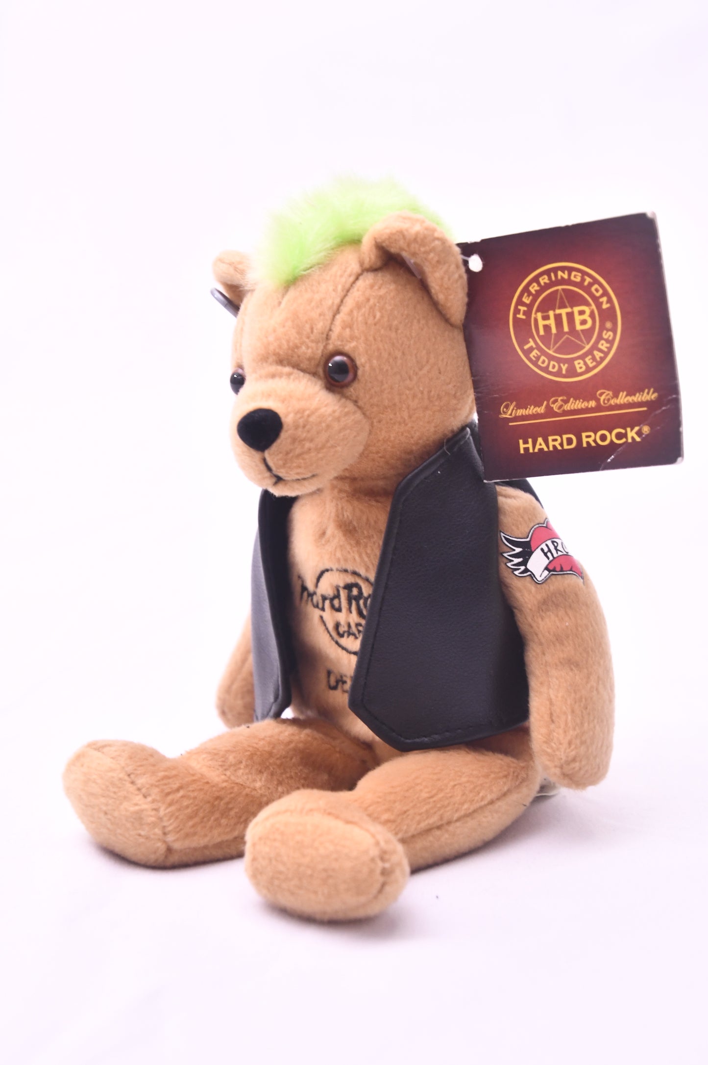 2010 Hard Rock Cafe Detroit Punk Rock Bear HTB Herrington Teddy Plush NWT Collectible  (80 characters)