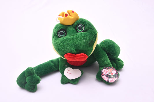 Novelty Inc Prince Frog Plush Lights Sound Kiss My Belly Try Me NWT 2008 Toy