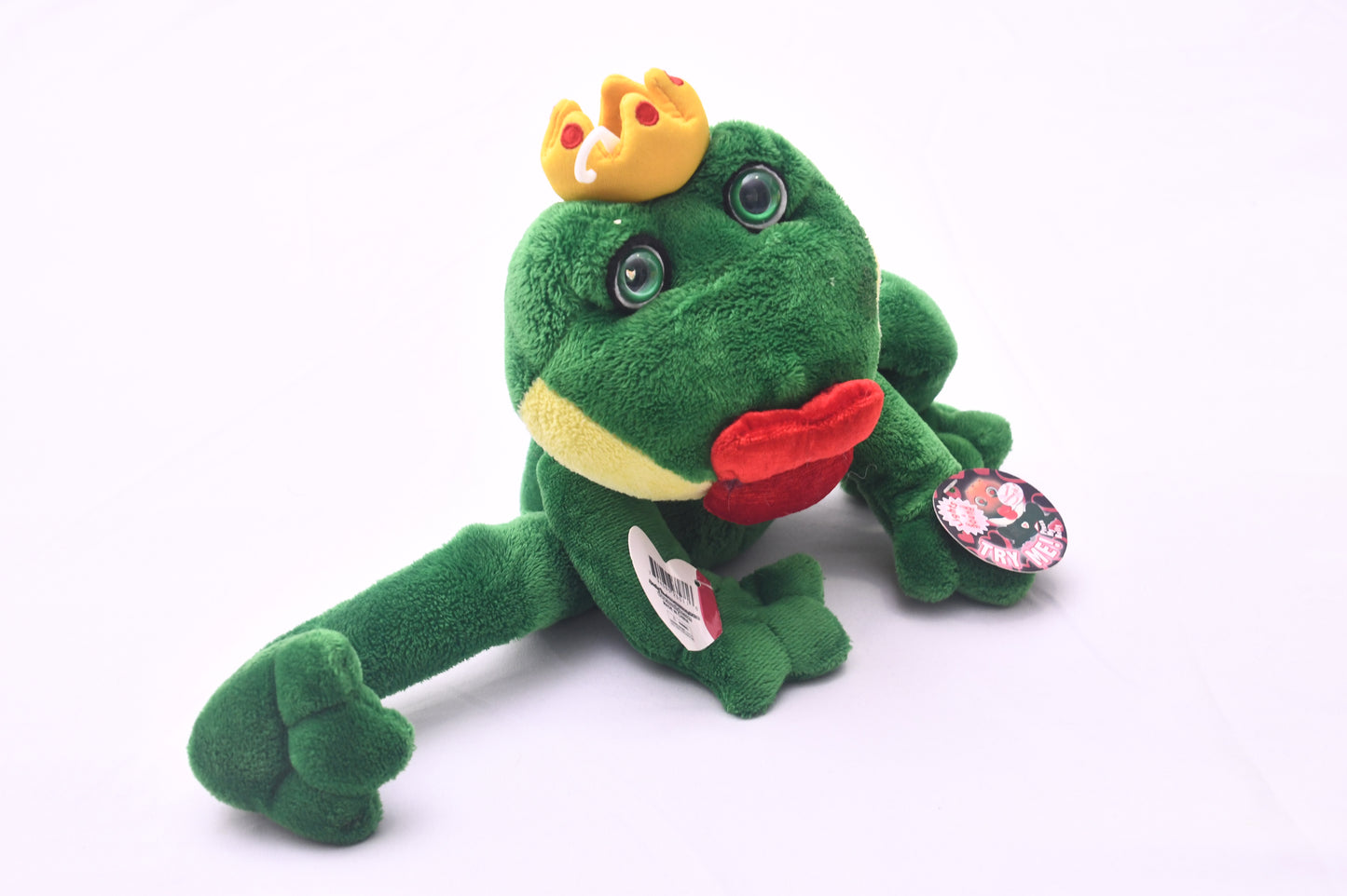 Novelty Inc Prince Frog Plush Lights Sound Kiss My Belly Try Me NWT 2008 Toy