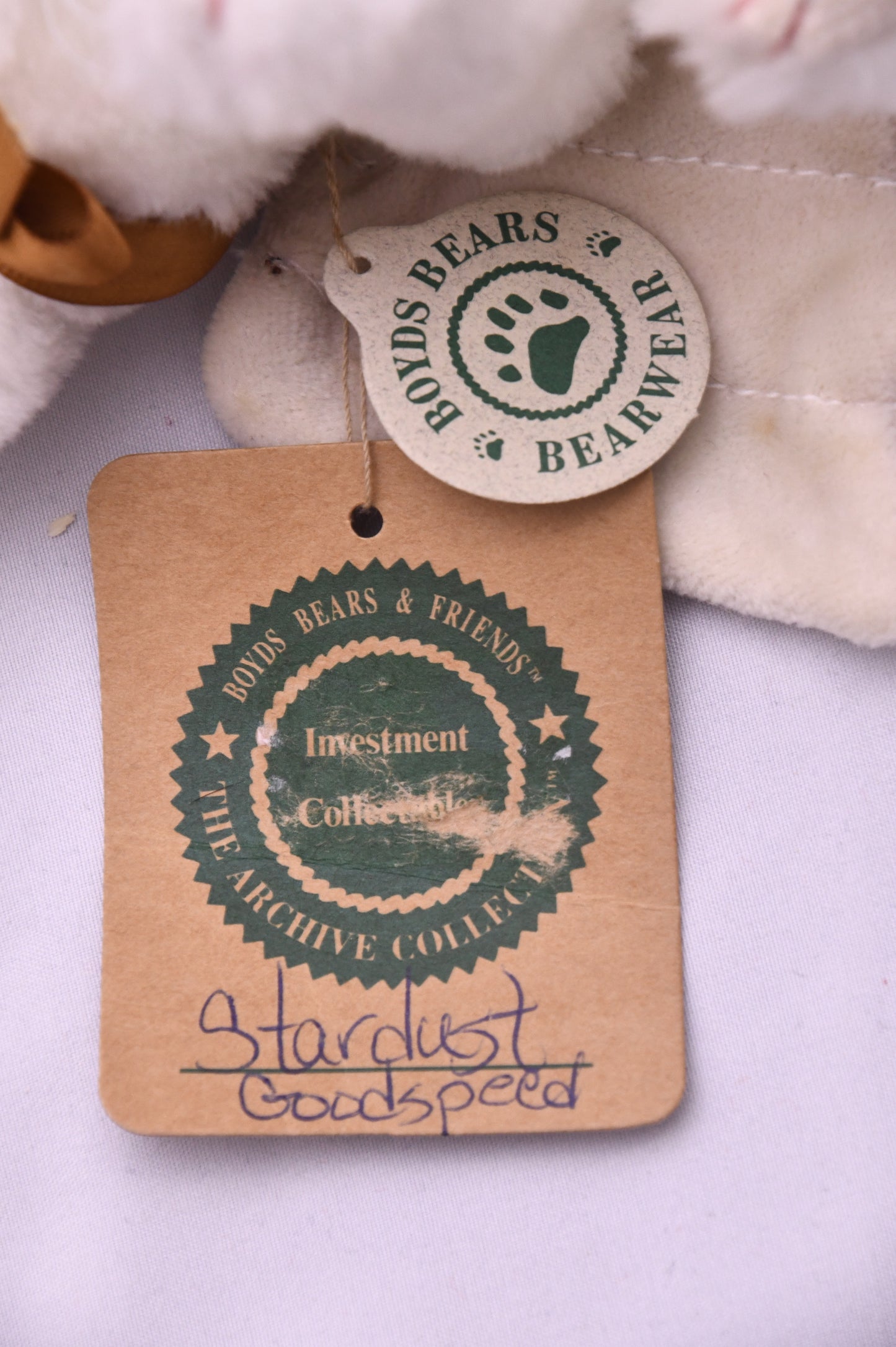 Boyds Bears Bearwear Stardust Goodspeed Angel Bunny Rabbit Plush Archive Series w/ Tags