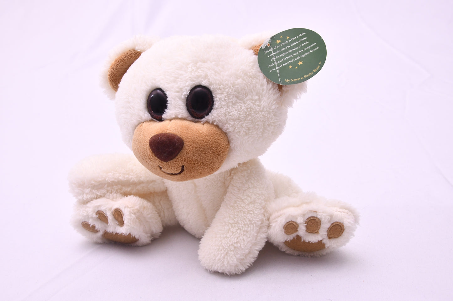 First & Main Buster Bear 7" Plush Stuffed Animal Cream Teddy Bear w/ Hang Tag