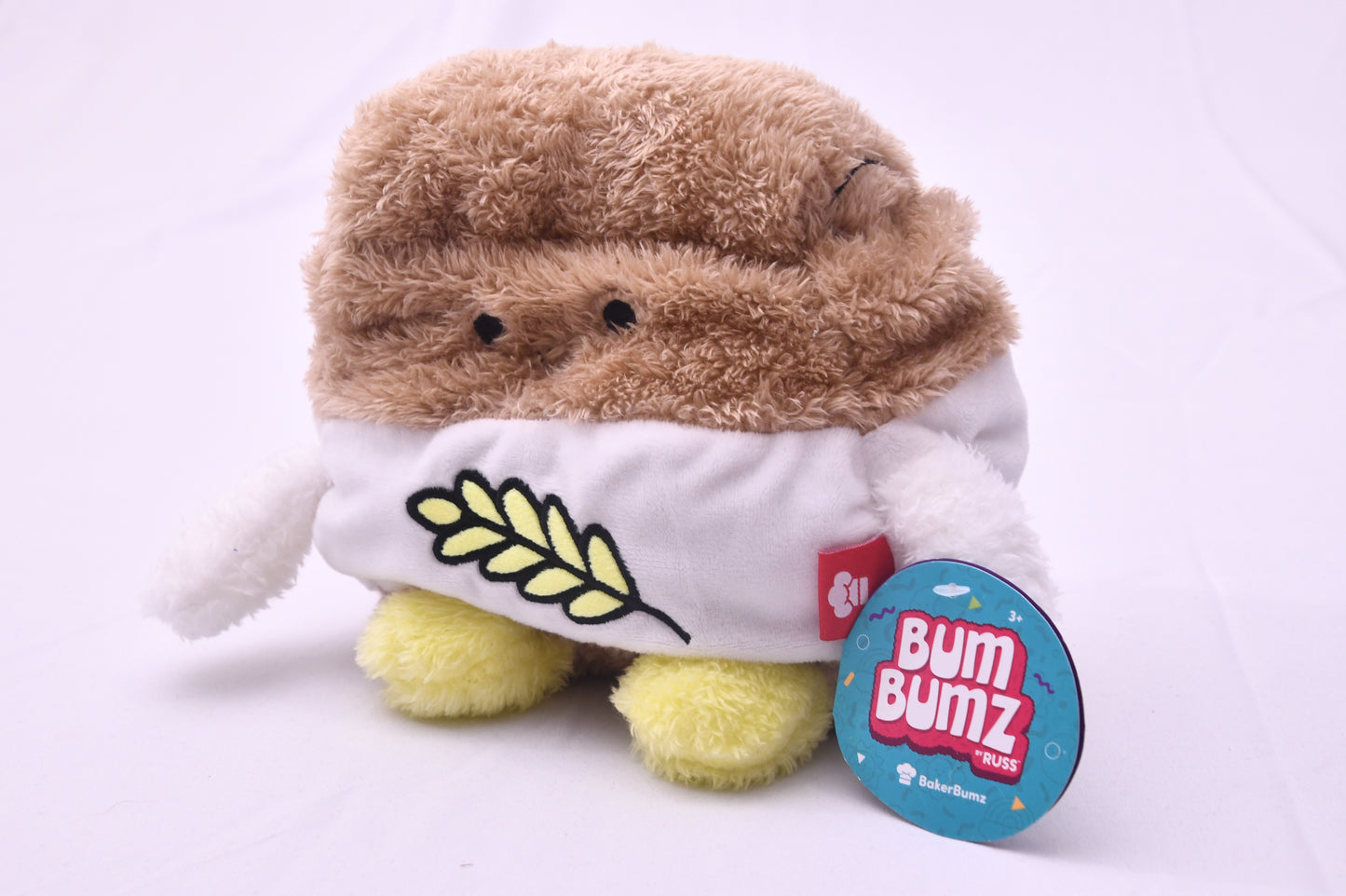 Bum Bumz BakerBumz Bread Loaf Plush 7" Russ Jazwares NWT Soft Stuffed Toy 2024