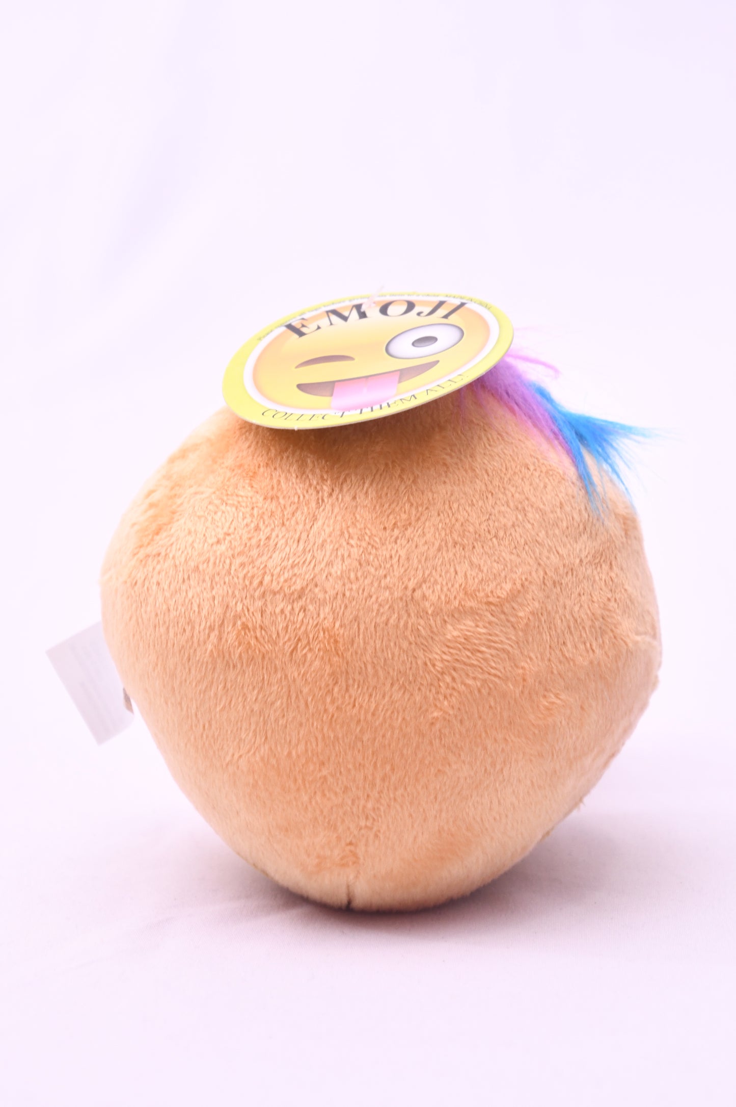 Emoji Movie Heart Eyes Monkey Plush Ball Toy Rainbow Hair NWT Collectible 5"
