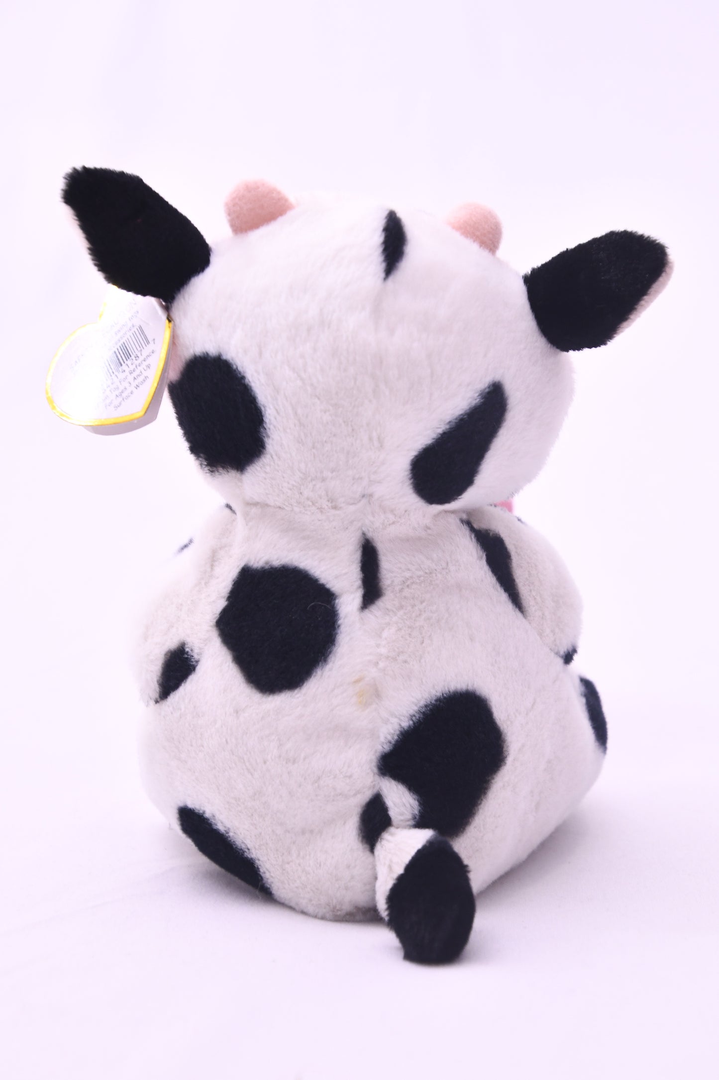 Ty Beanie Bellies Herdly Cow Plush Blue Glitter Eyes Stuffed Animal NWT 8 Inch