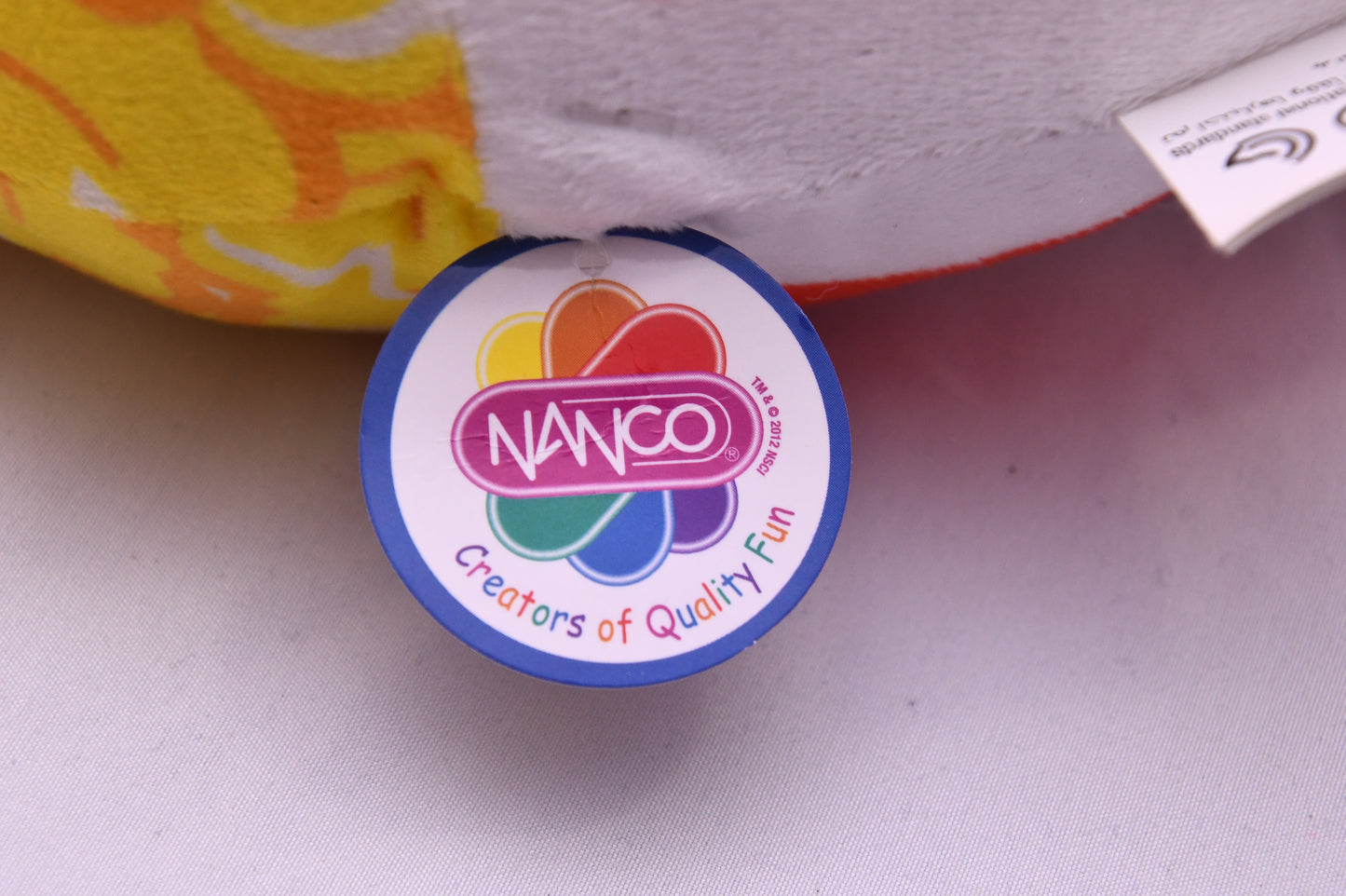 Nanco Popcorn Plush Stuffed Toy Cute Food Plush Yellow Glitter Eyes Soft Carnival Prize