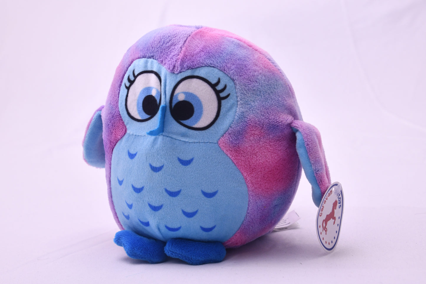 Caravan Softoys Ollie-2 Owl Plush Stuffed Animal Purple Blue Cute w/ Tags Canada