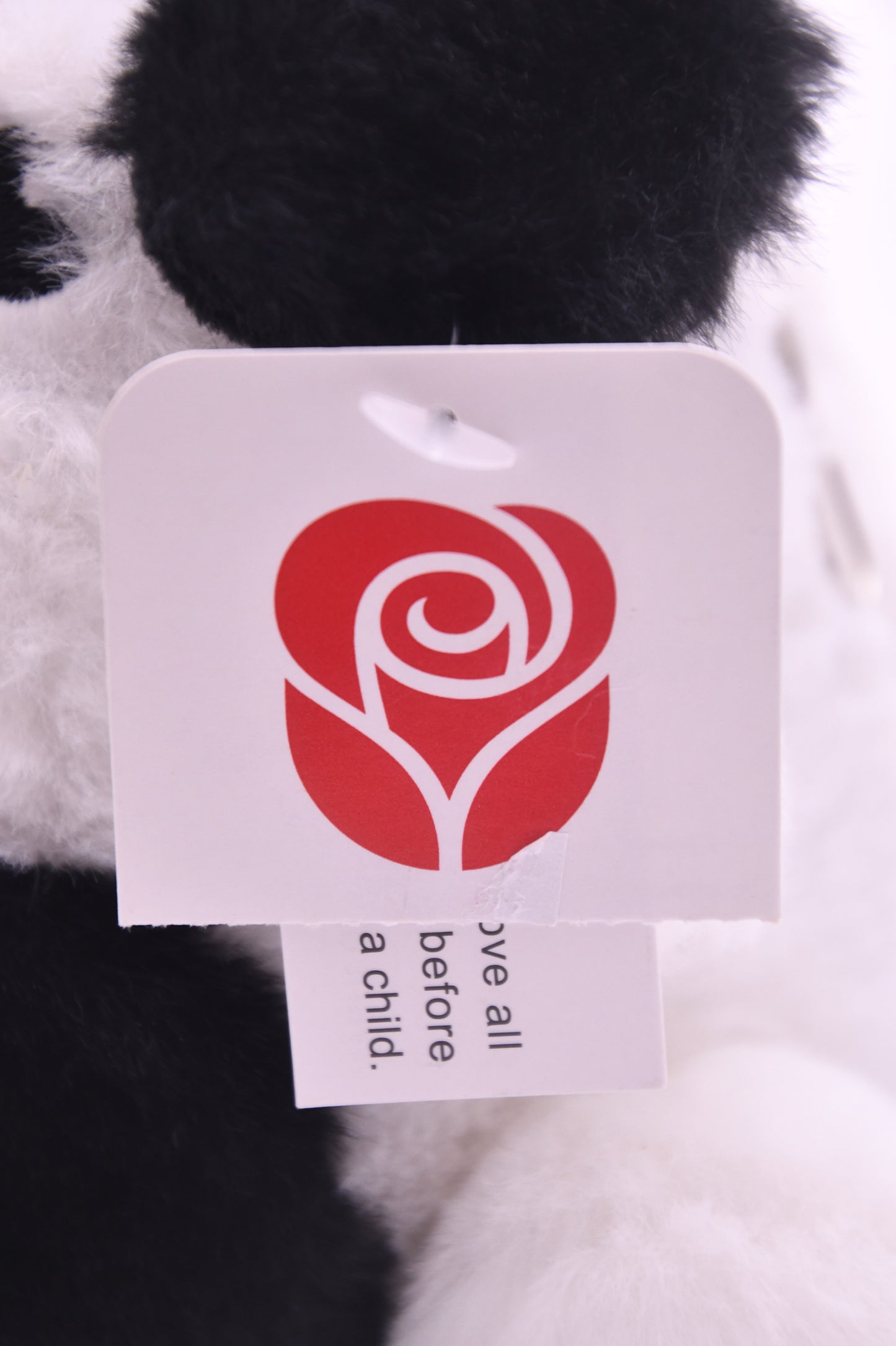 Cute Puppy Dog Plush Coin Purse Zipper Pouch Stuffed Animal Black White w/ Tag
