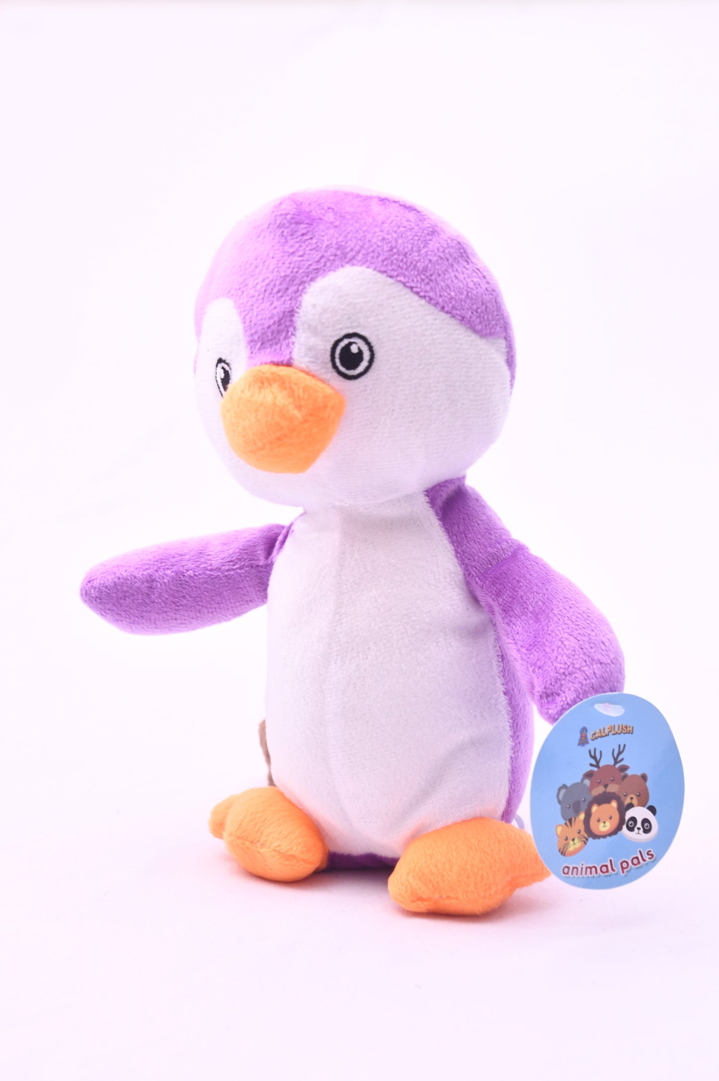 CALPLUSH Animal Pals 8" Purple Penguin Plush Stuffed Animal w/ Tag Soft Toy NWT