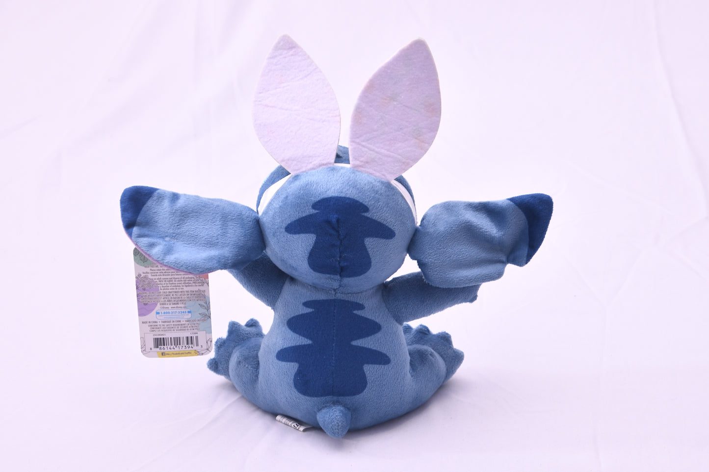 Disney Stitch Easter Bunny Plush Just Play 2024 NWT Bunny Ears Bow Tie Spring Gift