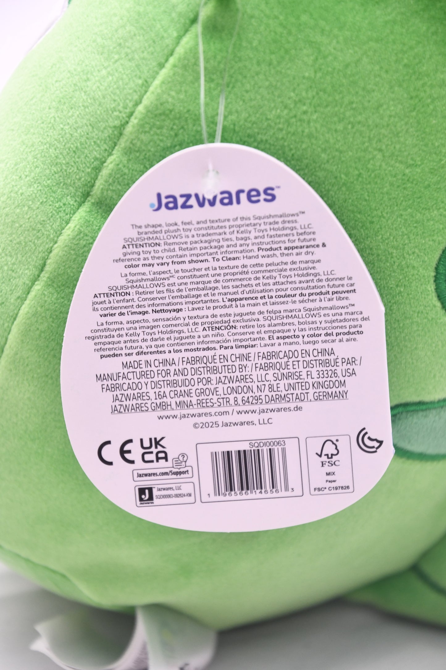 Disney Squishmallows Pascal Plush 8" Tangled Jazwares Stuffed Animal NWT