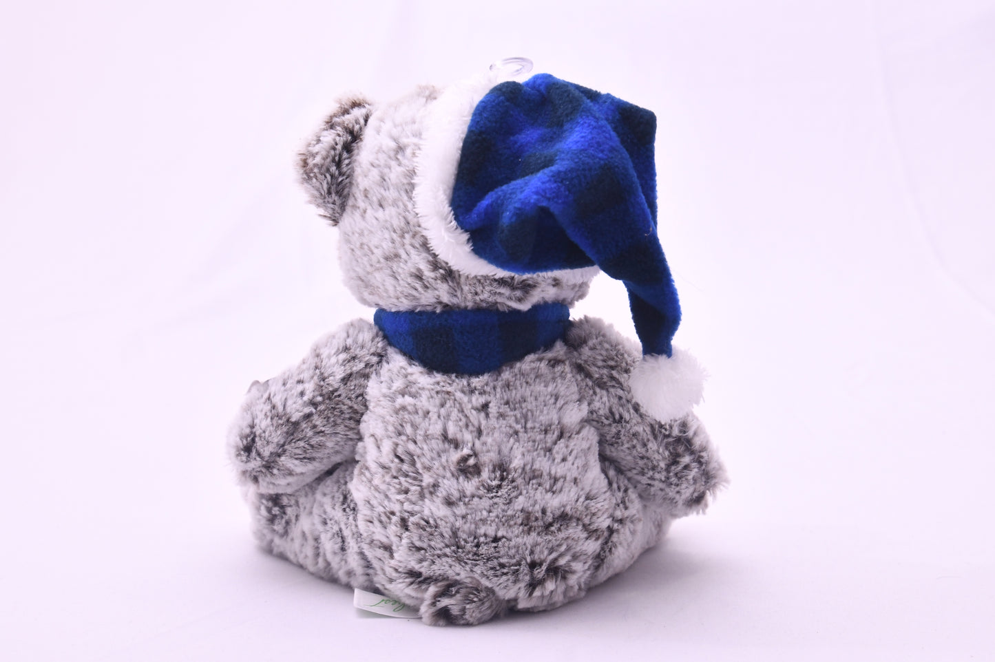 Gray Teddy Bear Plush Blue Winter Hat & Scarf Stuffed Animal NWT Holiday Gift