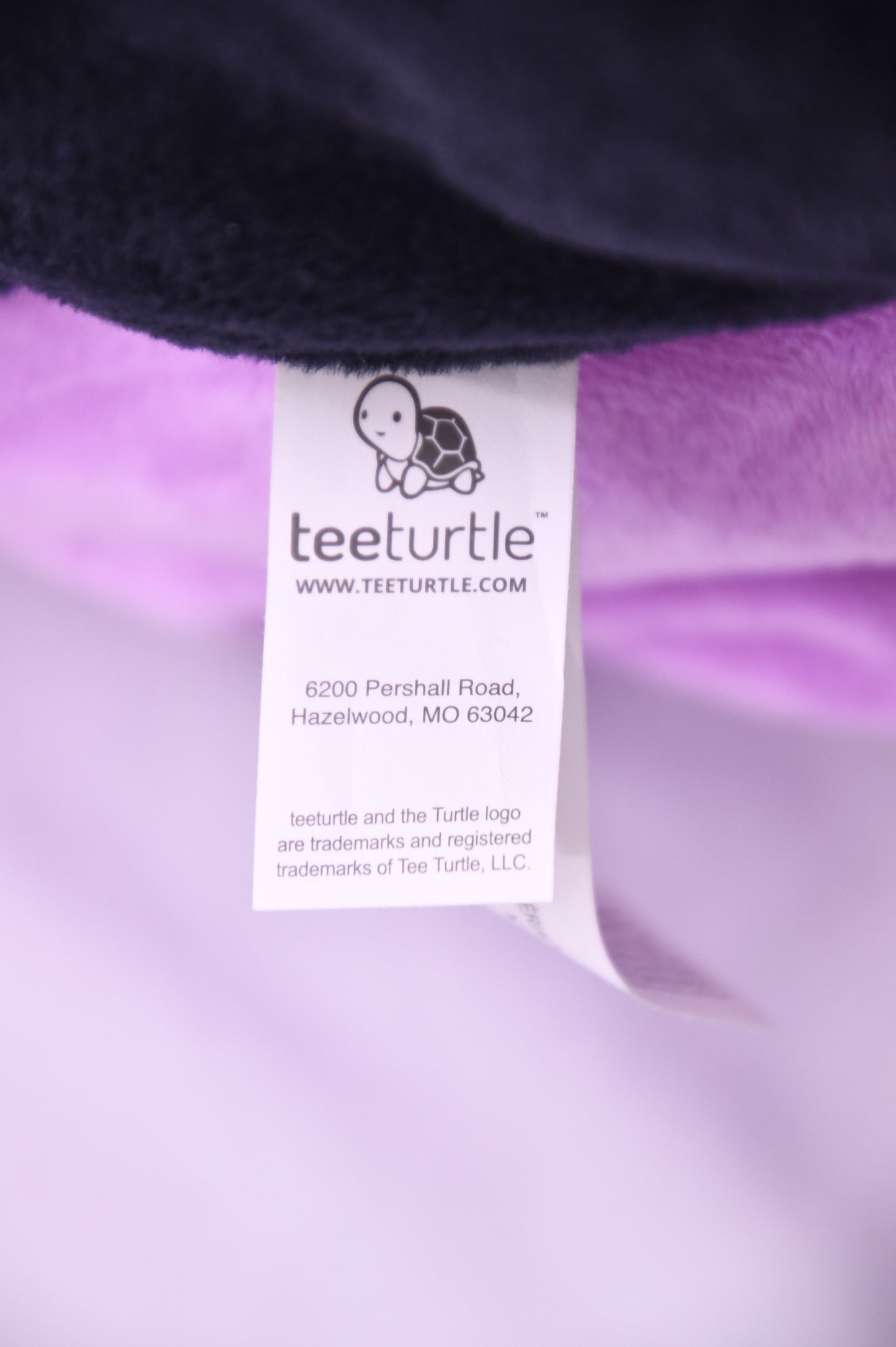 TeeTurtle Big Reversible Fox Plush Purple Black Mood Plushie NWT Soft Toy