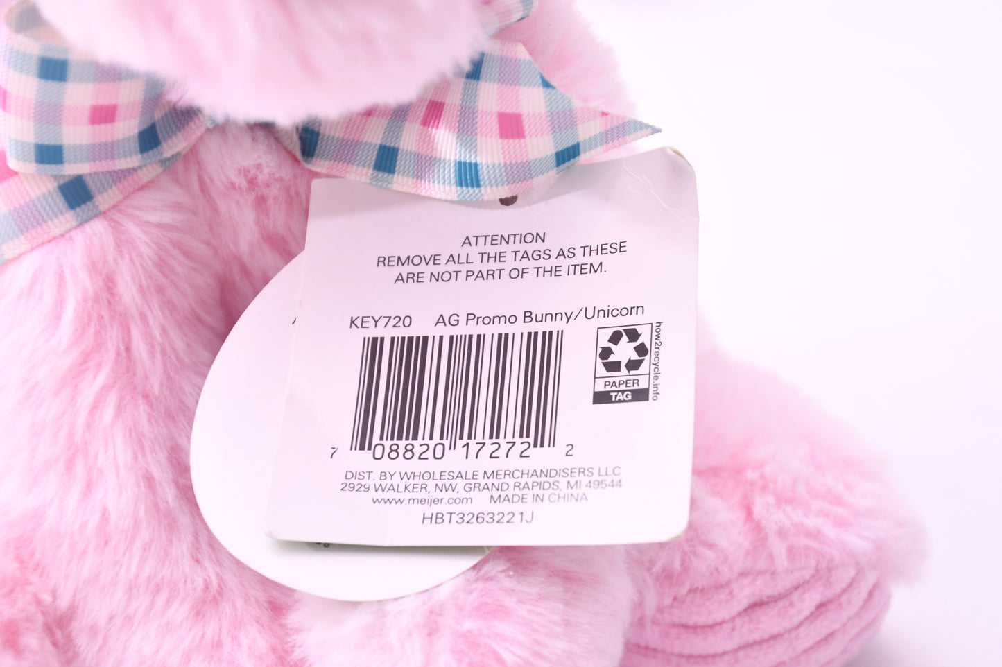AG Promo Bunny Unicorn Plush Pink Stuffed Animal Easter NWT Soft Toy Gift