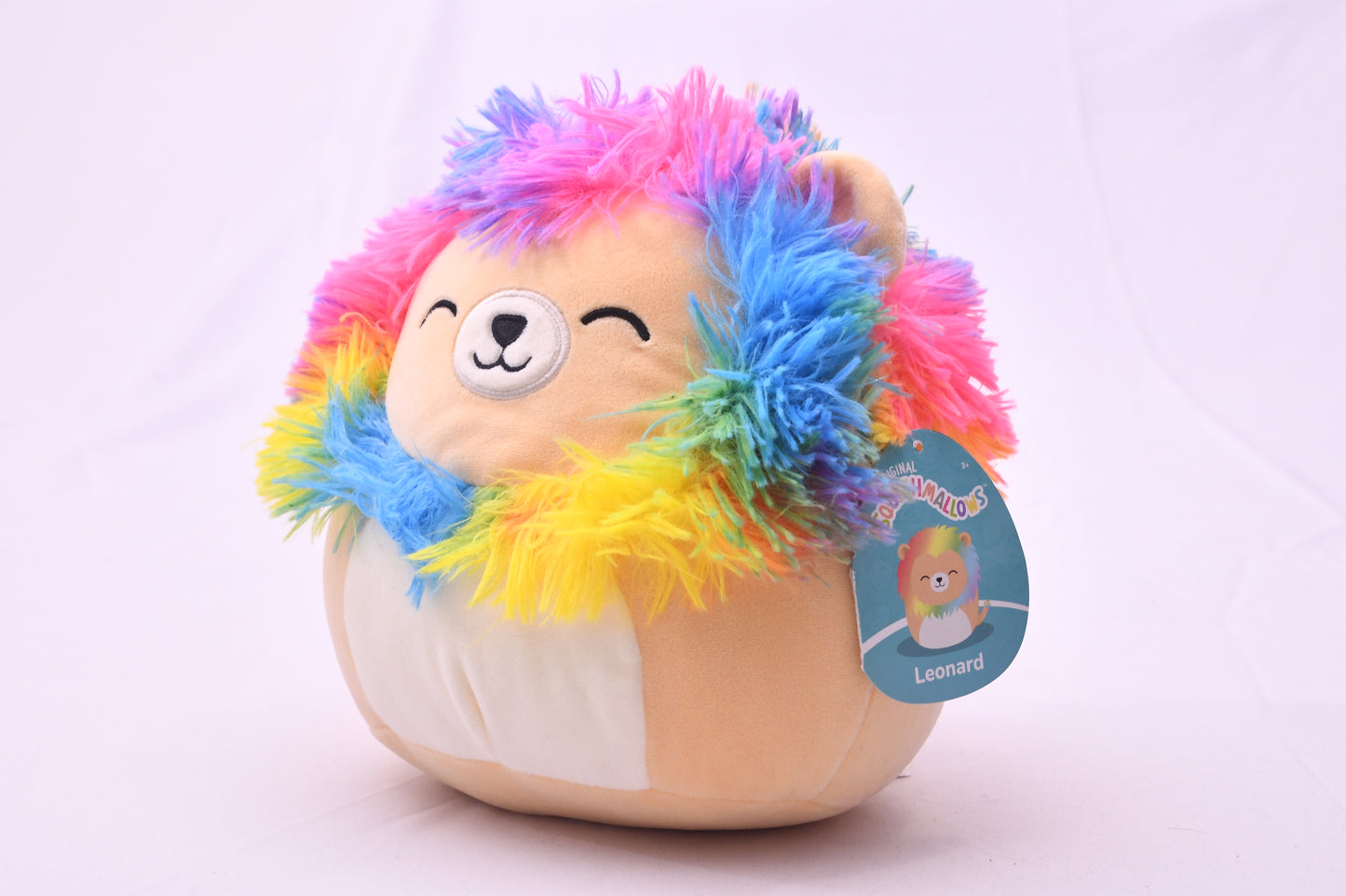Squishmallows Leonard Rainbow Lion Plush Kellytoy 8" Stuffed Animal NWT