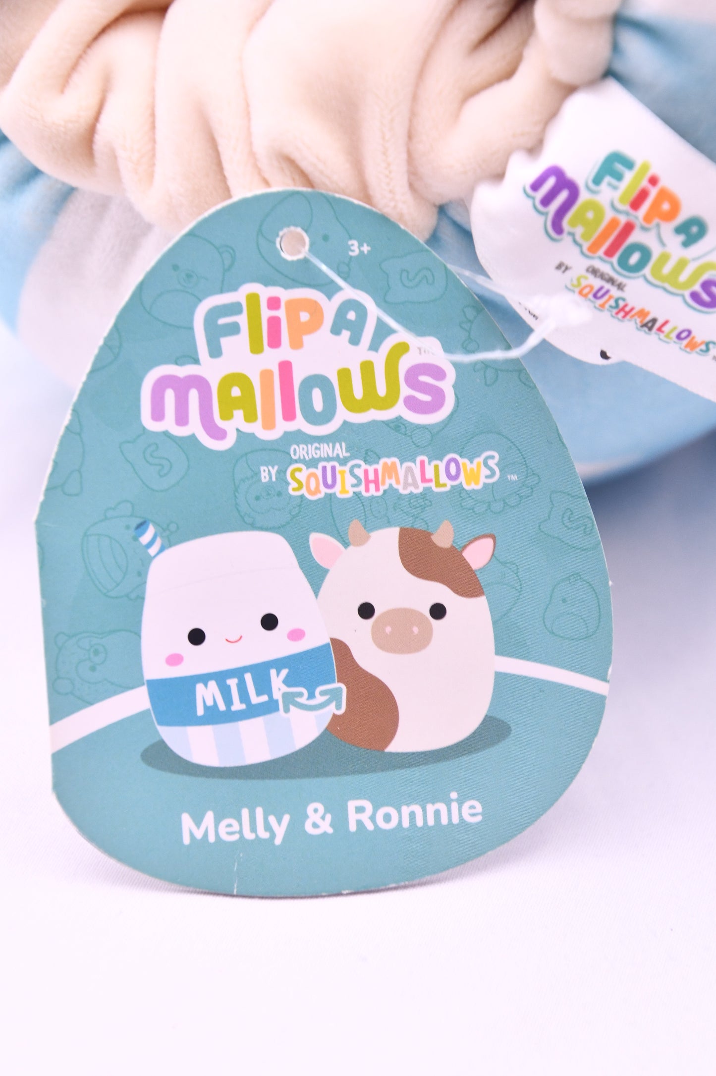 Squishmallows Flip A Mallows Melly Ronnie Milk Carton Plush 8" NWT Kellytoy