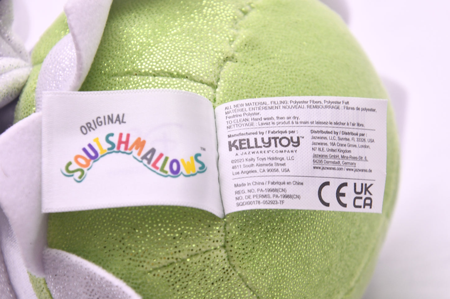 Squishmallows Disney 100 Tinker Bell Plush Kellytoy Silver Green NWT Toy