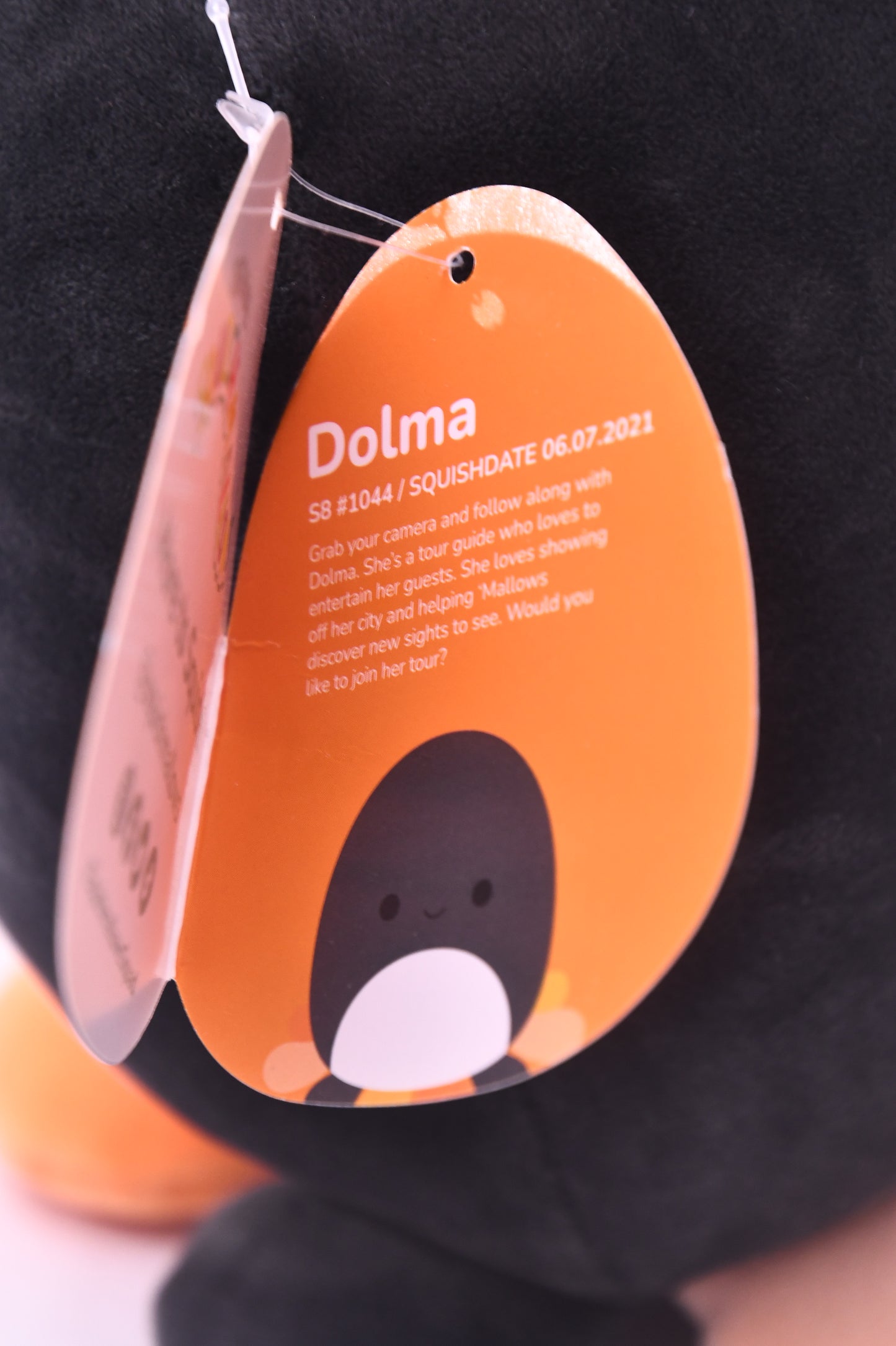 Squishmallows Dolma Halloween Plush Kellytoy Black 8" w/ Tags Stuffed Toy