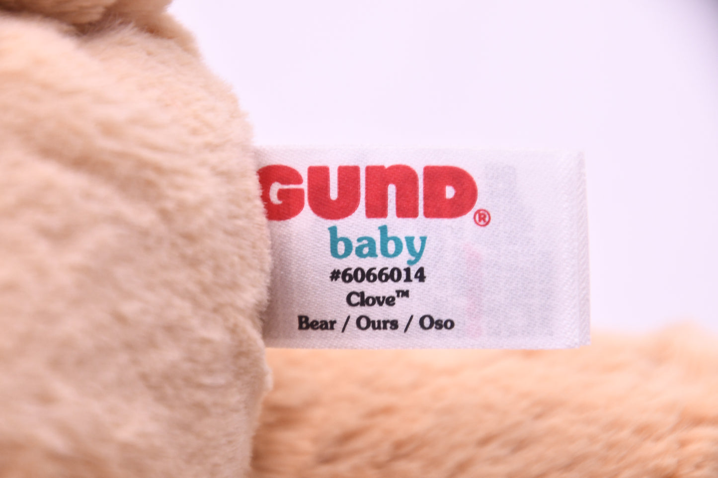 GUND Baby Clove Teddy Bear Plush #6066014 Bow Tie Soft Stuffed Animal w/ Tags