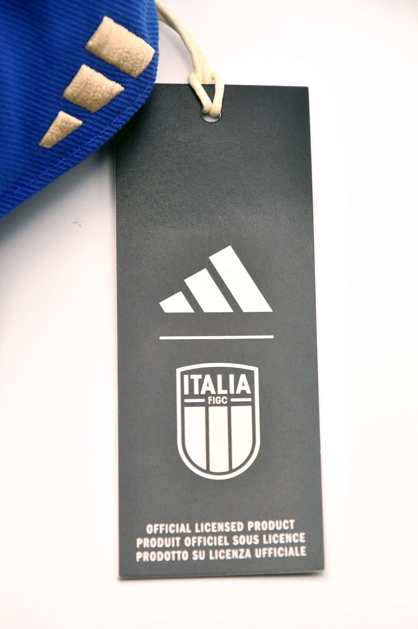 Adidas Italy FIGC Soccer Baseball Cap Hat Blue Gold OSFM Adjustable NWT