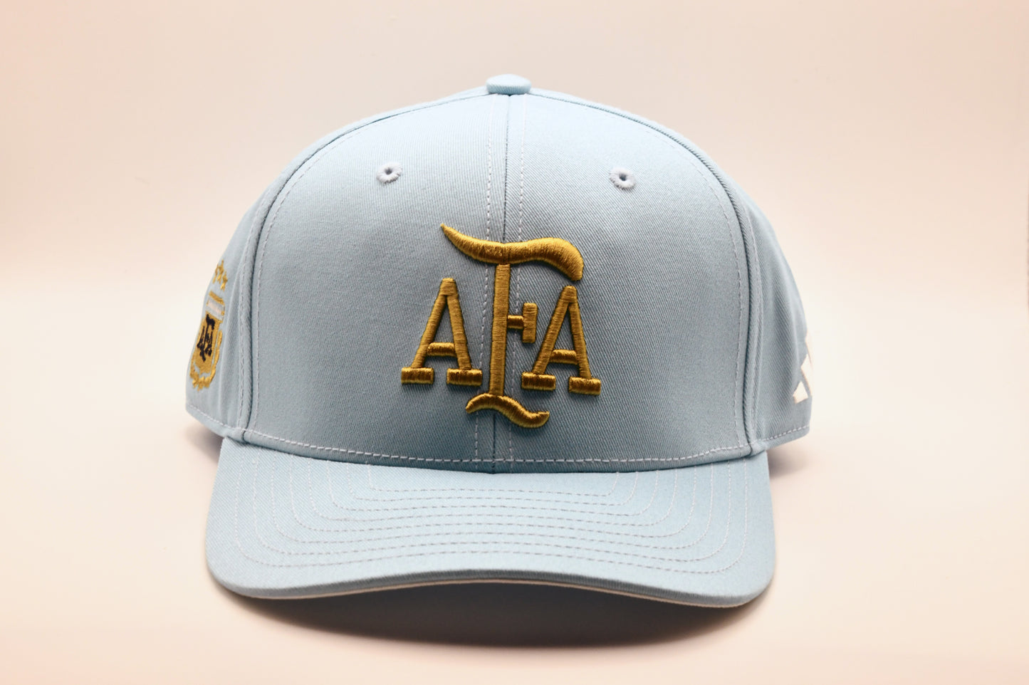 Adidas Argentina AFA Snapback Hat Cap Light Blue Gold OSFM Soccer New Tags